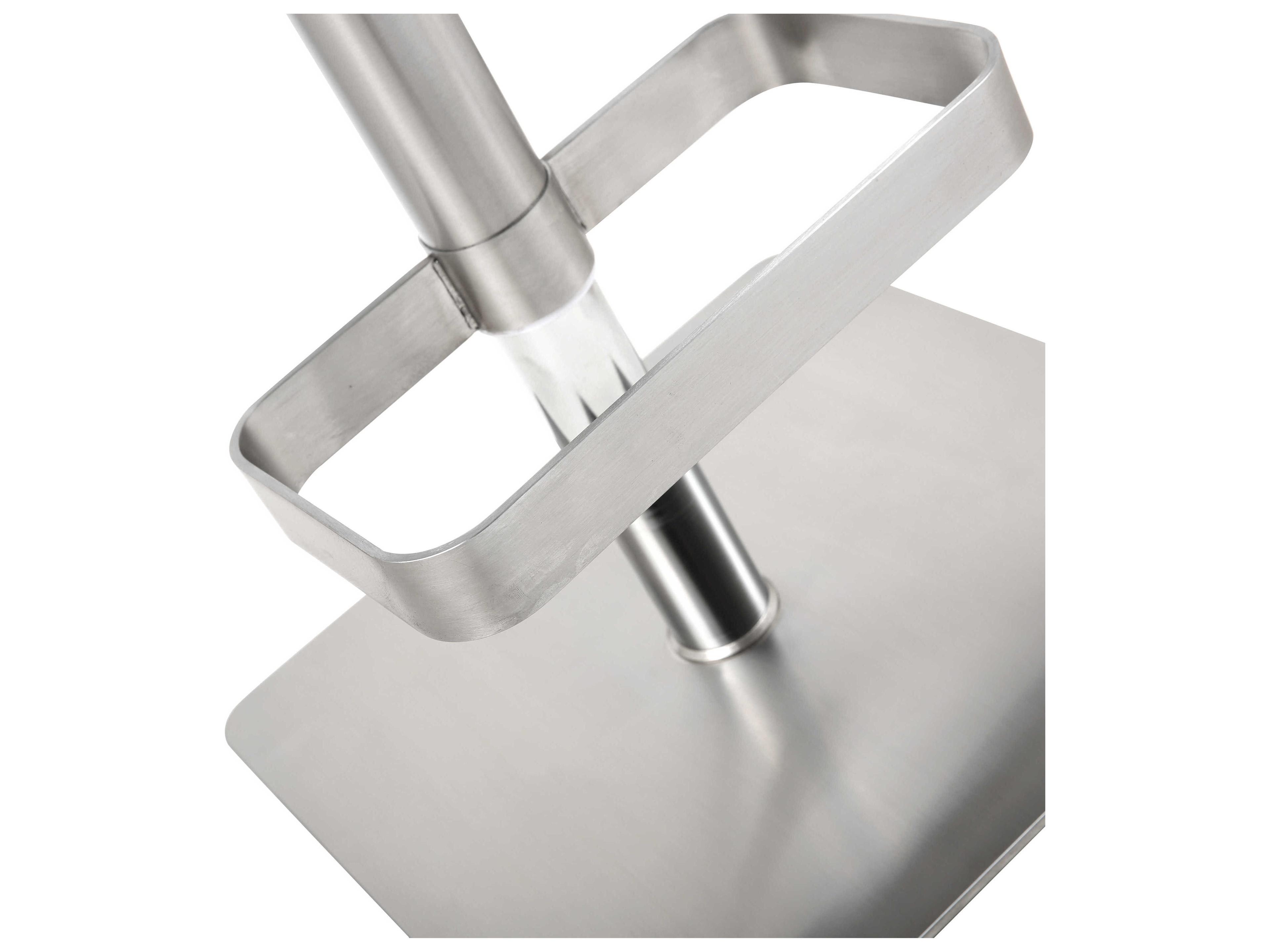 Whiteline Modern Living Watson White Faux Leather Adjustable Bar Stool