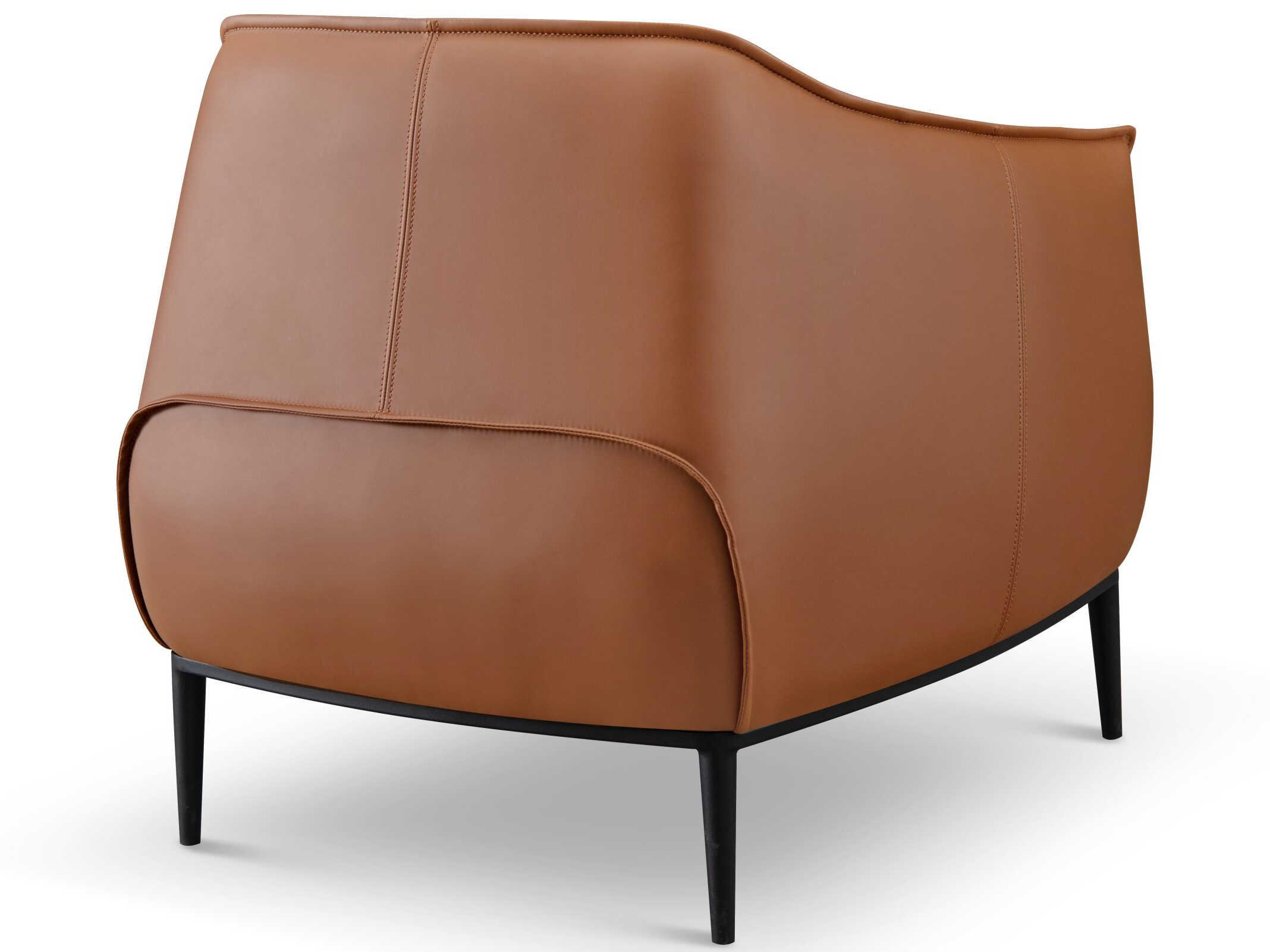 Whiteline Modern Living Benbow Brown Faux Leather Accent Chair