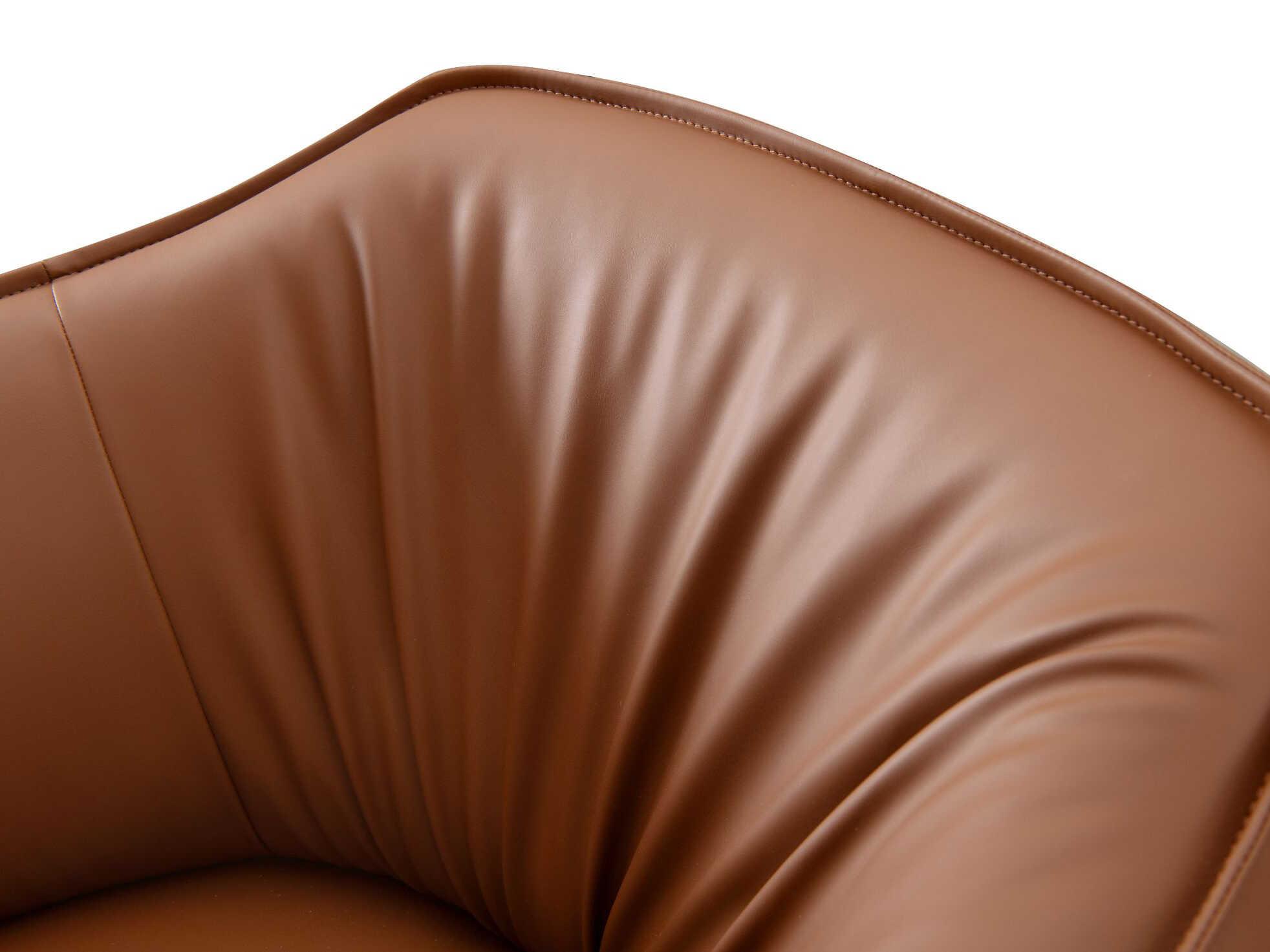 Whiteline Modern Living Benbow Brown Faux Leather Accent Chair