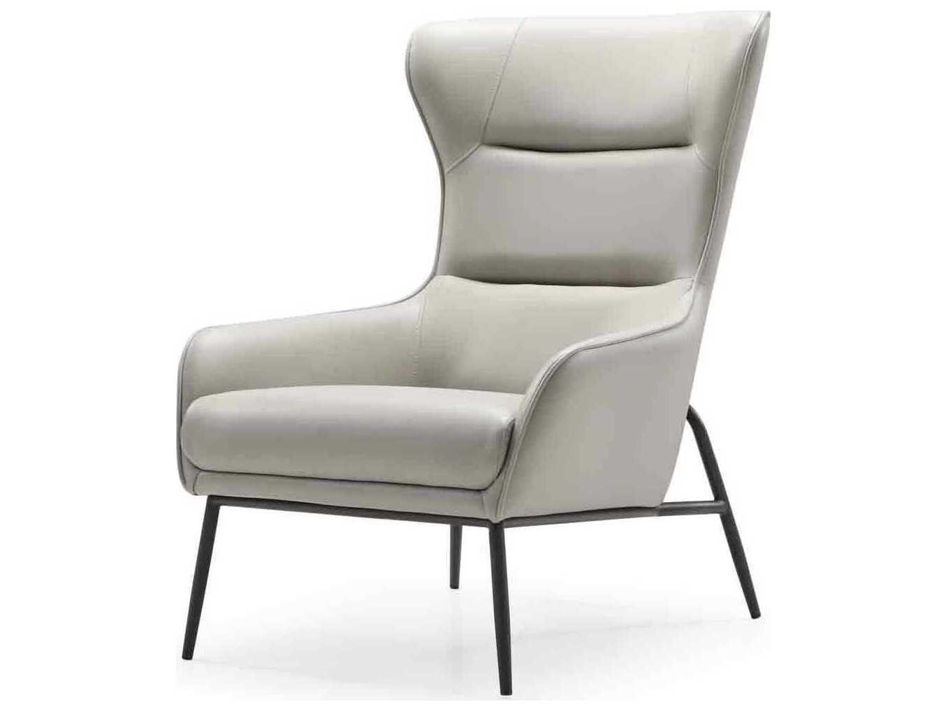 Whiteline Modern Living Wyatt White Faux Leather Accent Chair