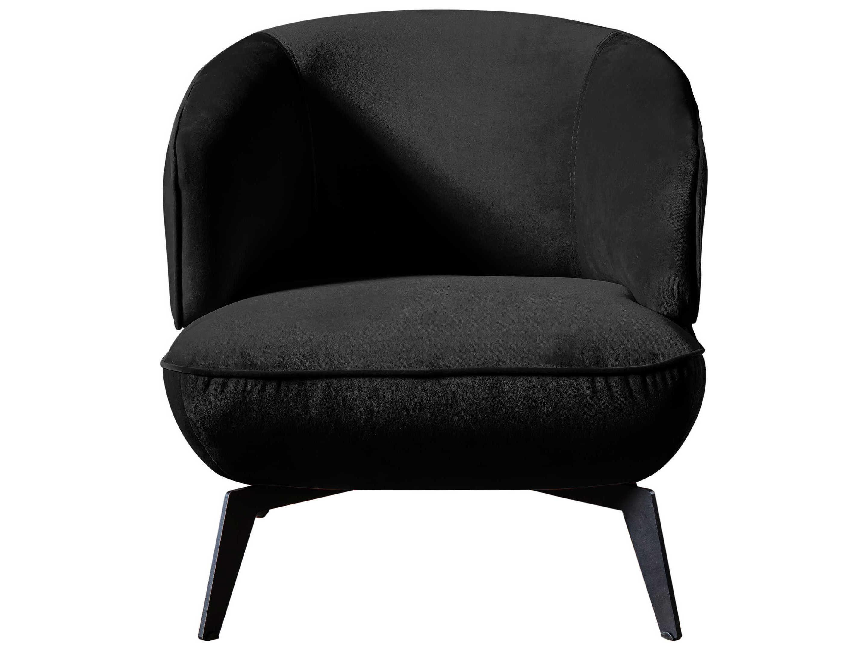 Whiteline Modern Living Mersin Black Velvet Accent Chair