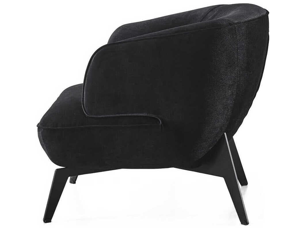 Whiteline Modern Living Mersin Black Velvet Accent Chair