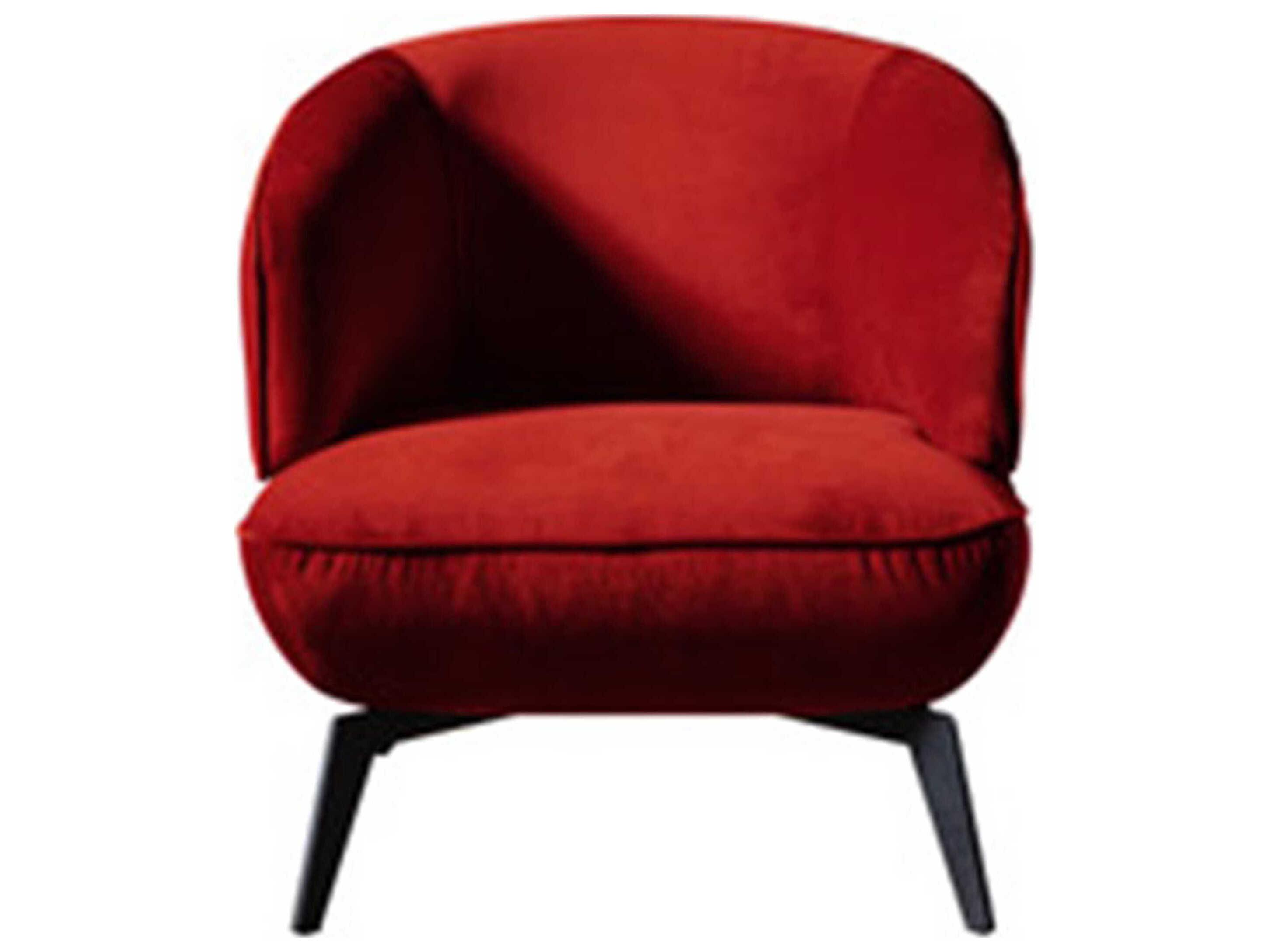 Whiteline Modern Living Mersin Red Velvet Accent Chair