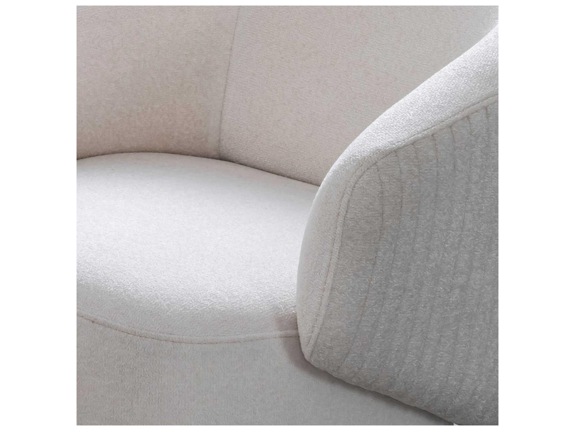 Whiteline Modern Living Erzin Swivel White Accent Chair