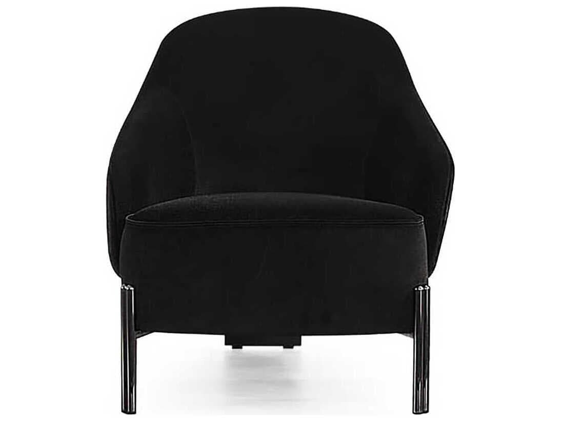 Whiteline Modern Living Favori Black Velvet Accent Chair