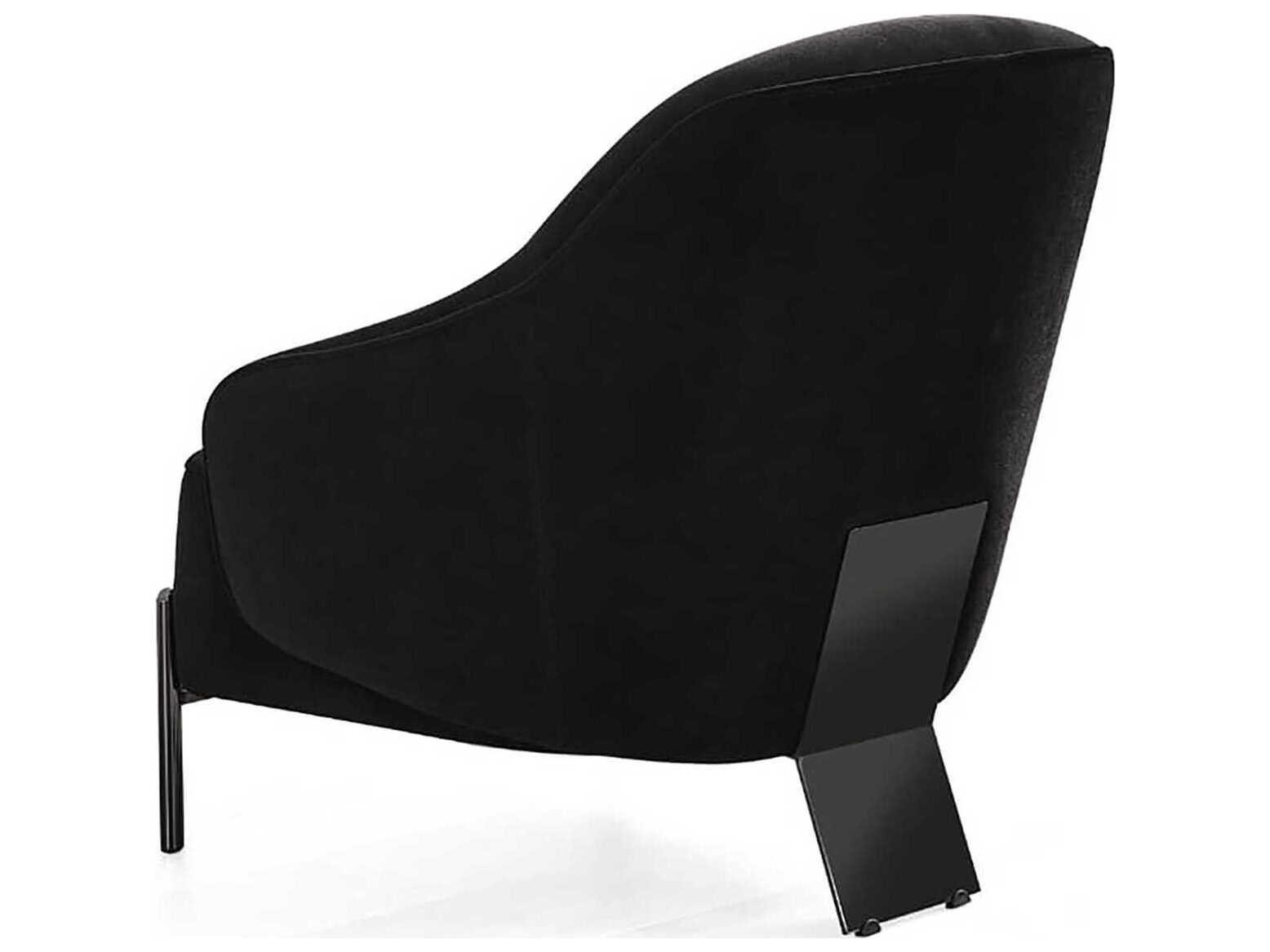 Whiteline Modern Living Favori Black Velvet Accent Chair