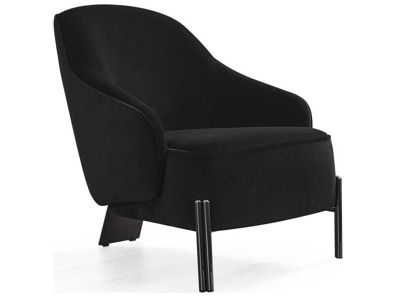 Whiteline Modern Living Favori Black Velvet Accent Chair