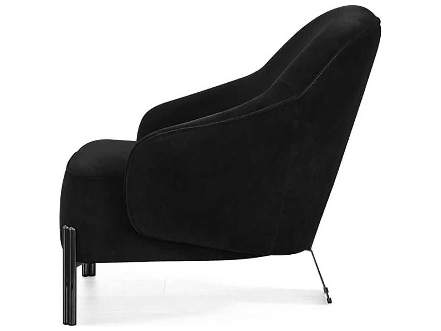 Whiteline Modern Living Favori Black Velvet Accent Chair