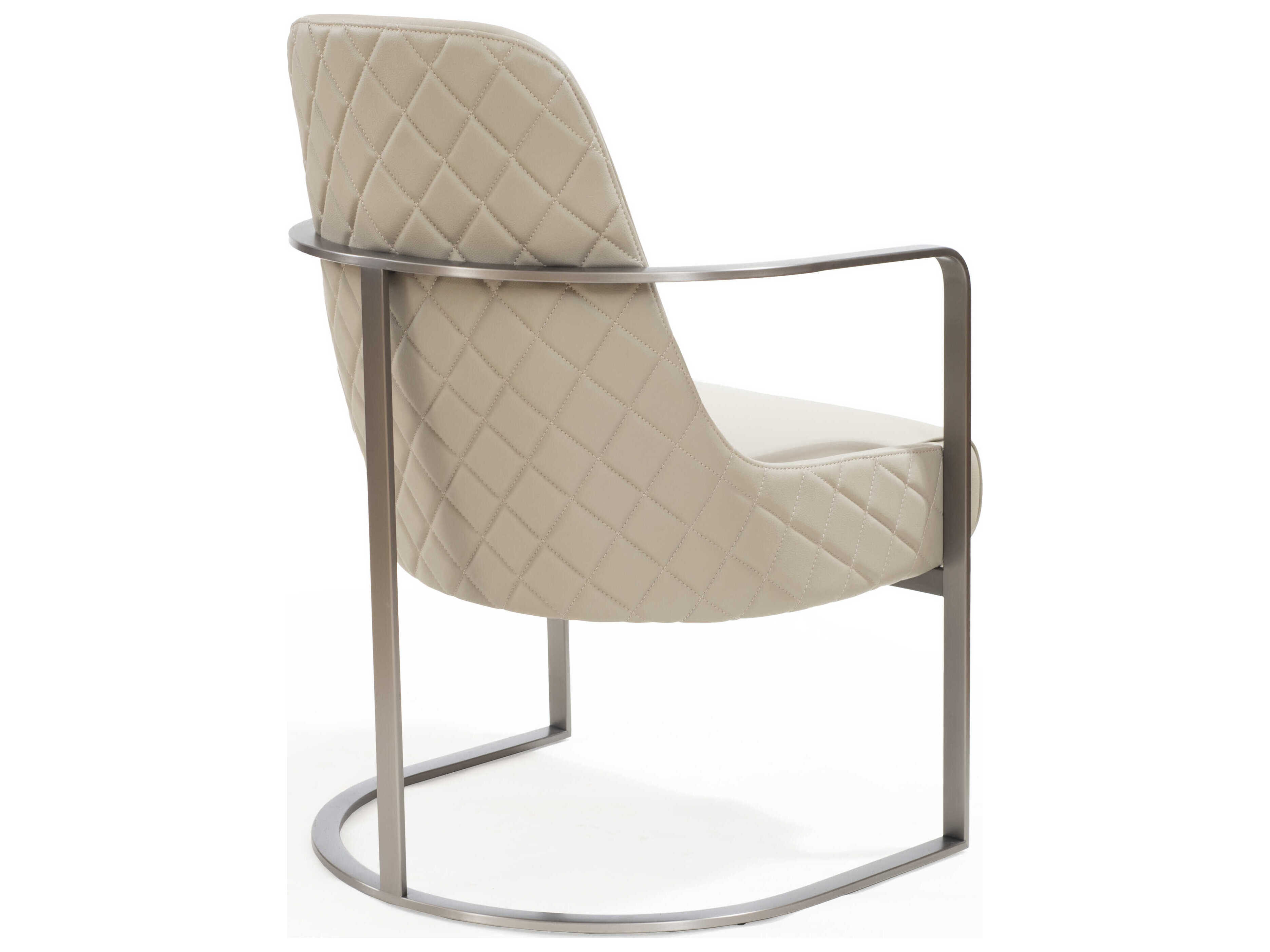 Whiteline Modern Living Bea Gray Faux Leather Accent Chair