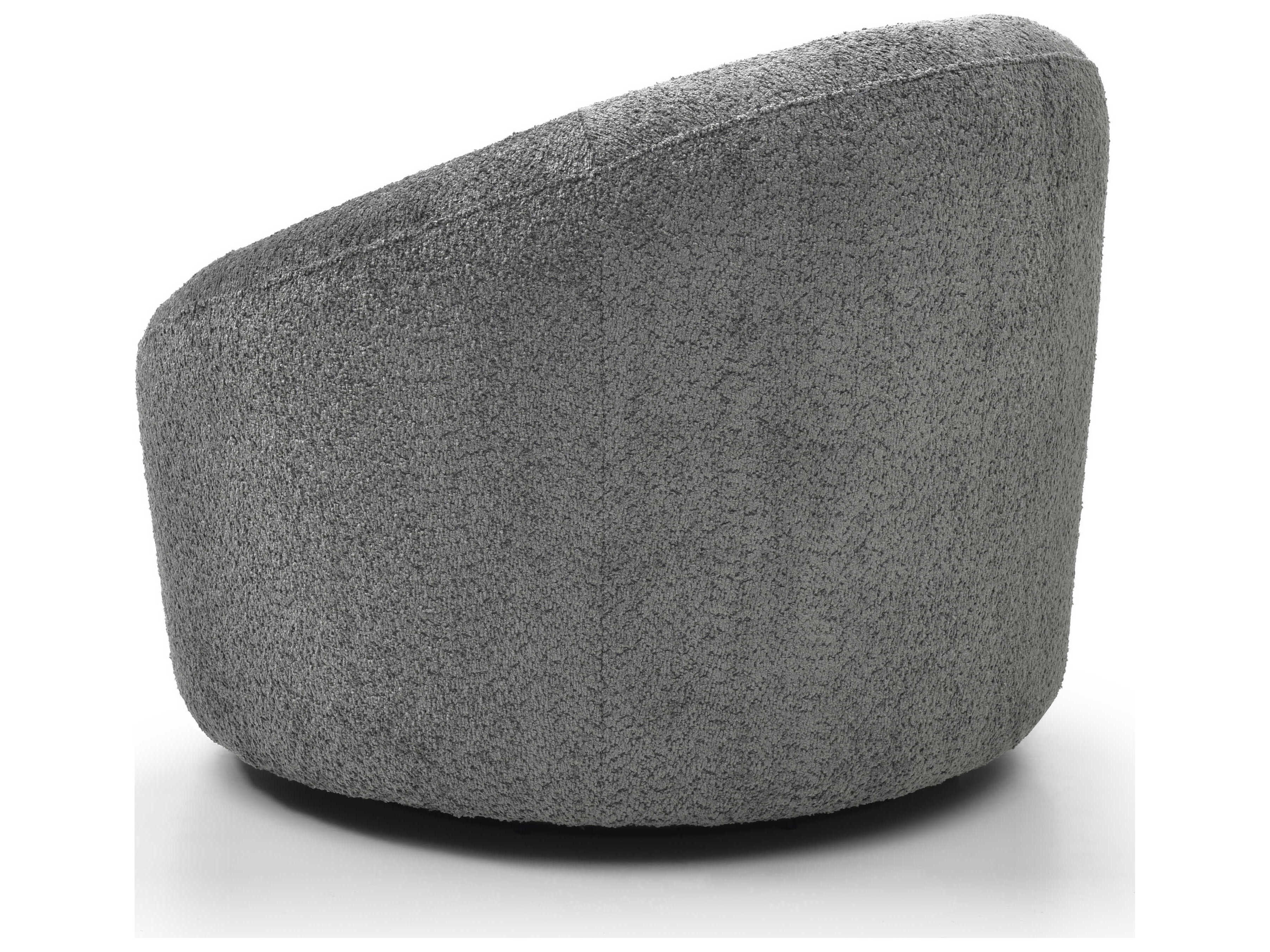 Whiteline Modern Living Perla Swivel Gray Accent Chair