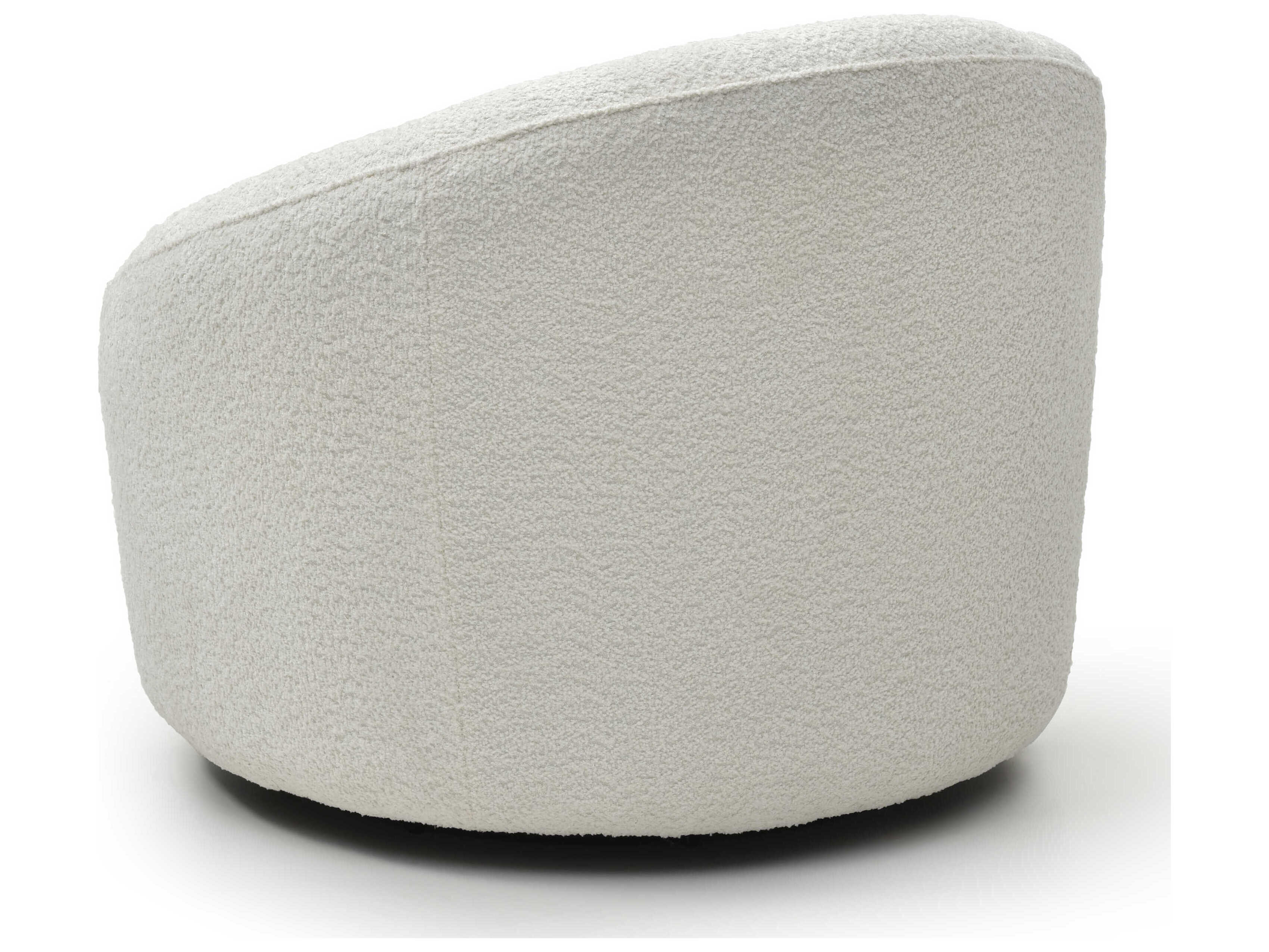 Whiteline Modern Living Perla Swivel White Accent Chair