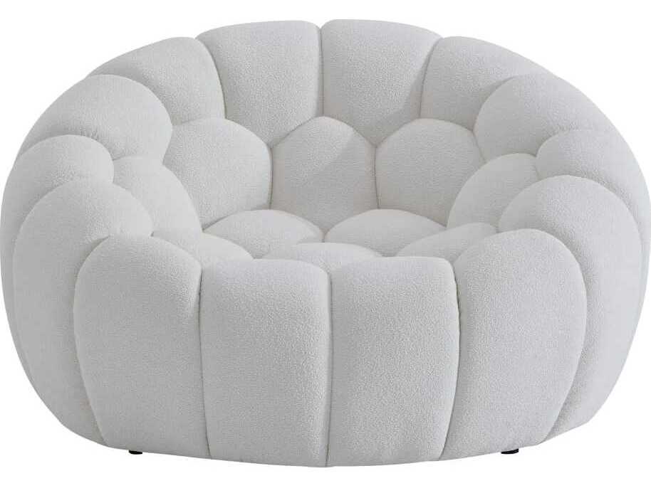 Whiteline Modern Living Nest White Accent Chair