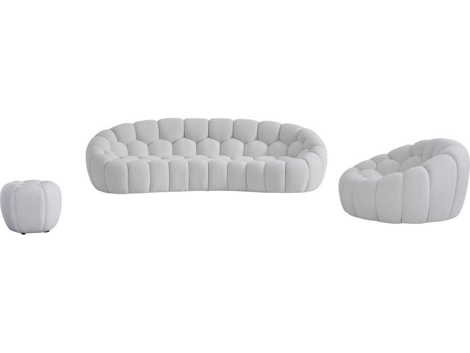 Whiteline Modern Living Nest White Accent Chair