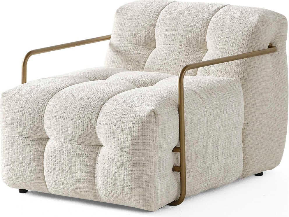 Whiteline Modern Living Cloud Beige Accent Chair