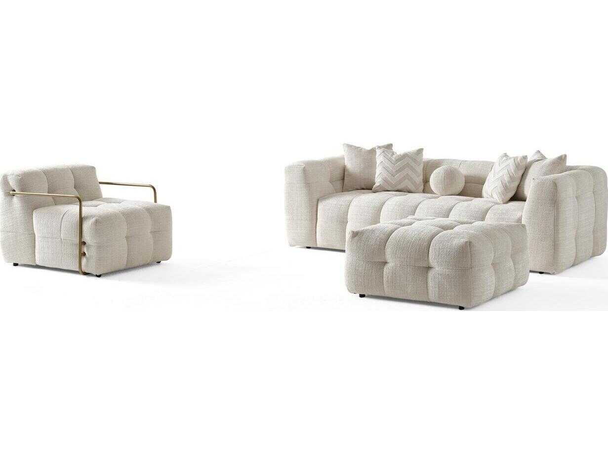 Whiteline Modern Living Cloud Beige Accent Chair