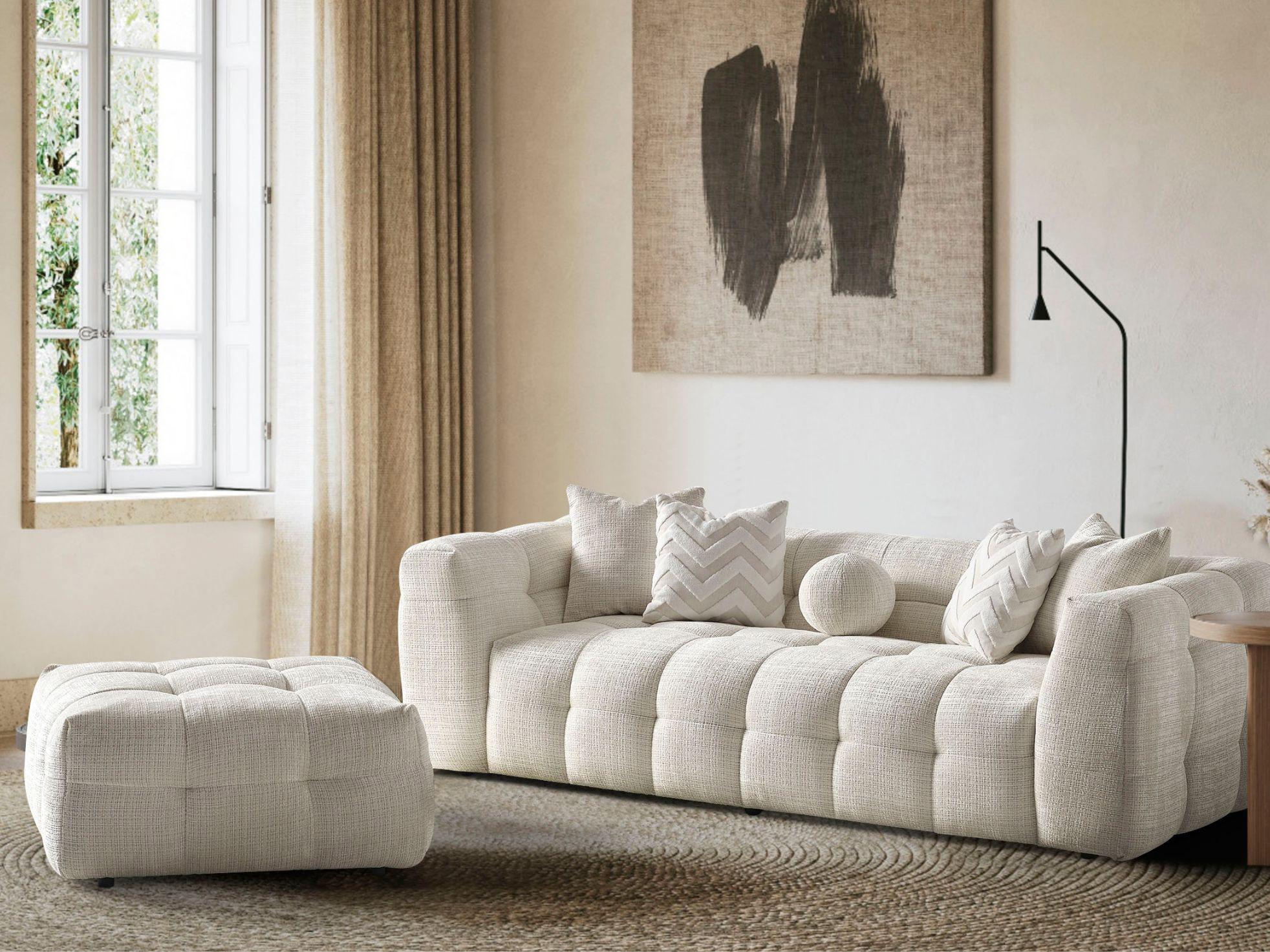 Whiteline Modern Living Cloud Sofa Set