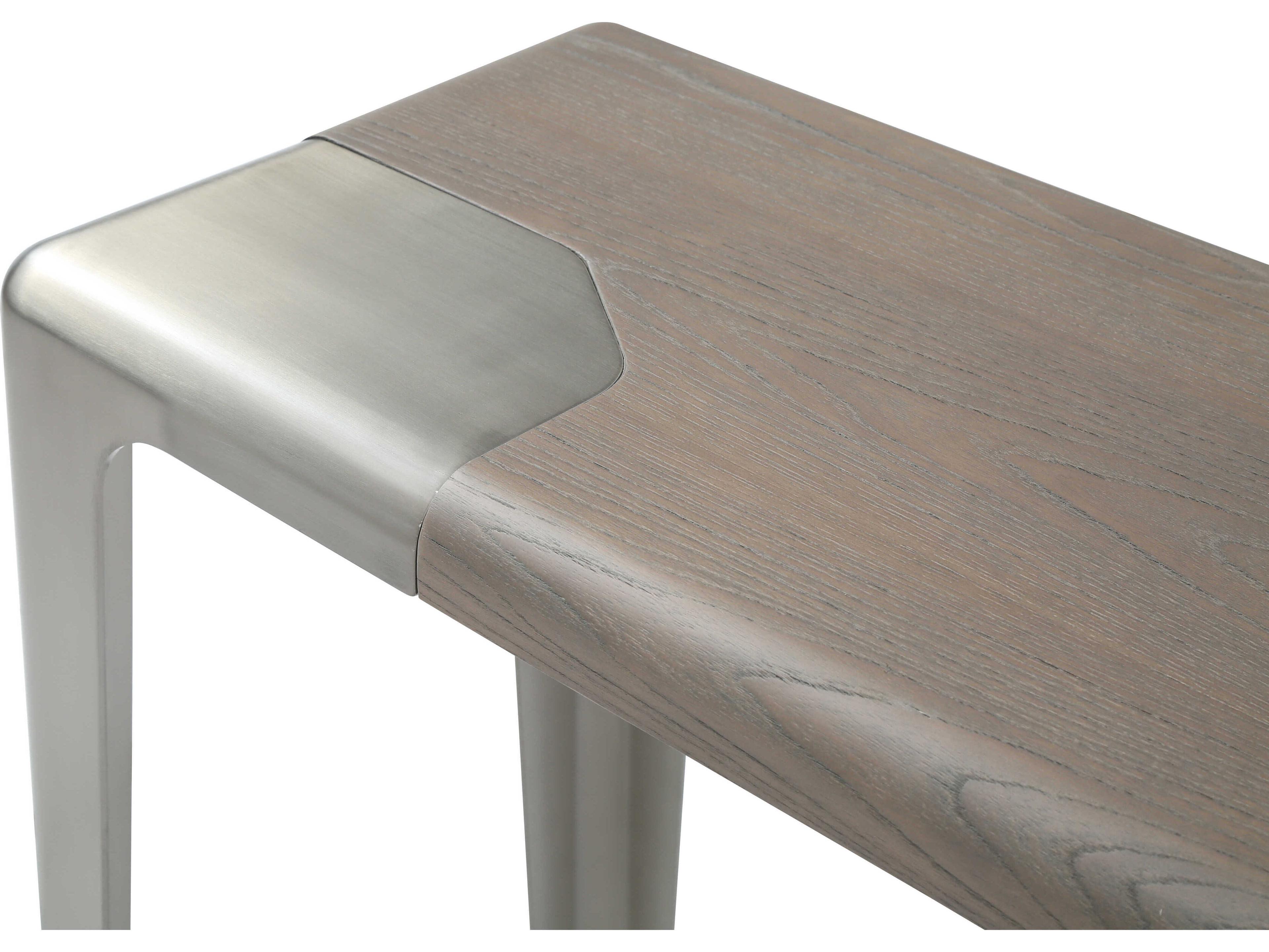 Whiteline Modern Living Elena Rectangular Wood Light Grey Console Table