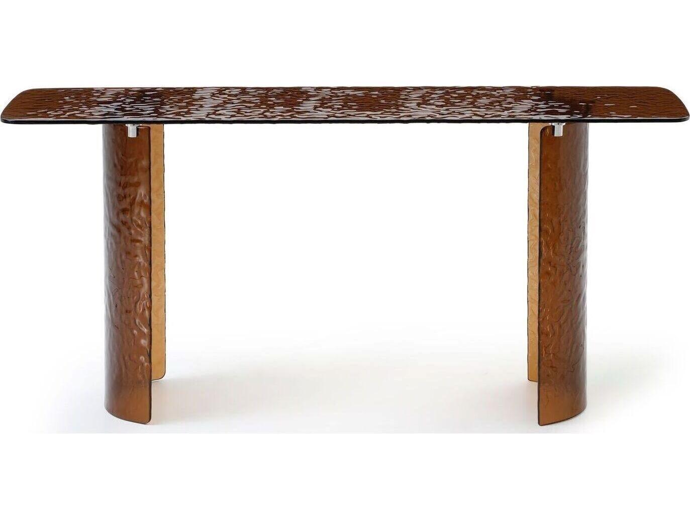 Whiteline Modern Living Rivelle Rectangular Glass Console Table