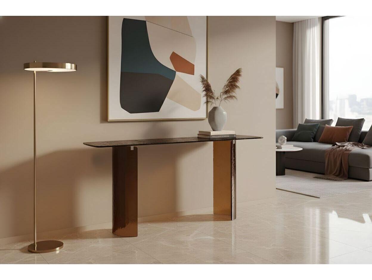 Whiteline Modern Living Rivelle Rectangular Glass Console Table