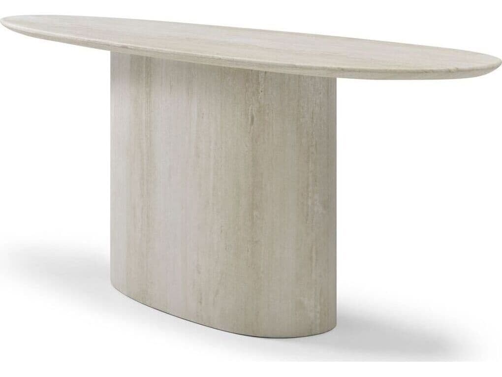 Whiteline Modern Living Petra Oval Marble Console Table
