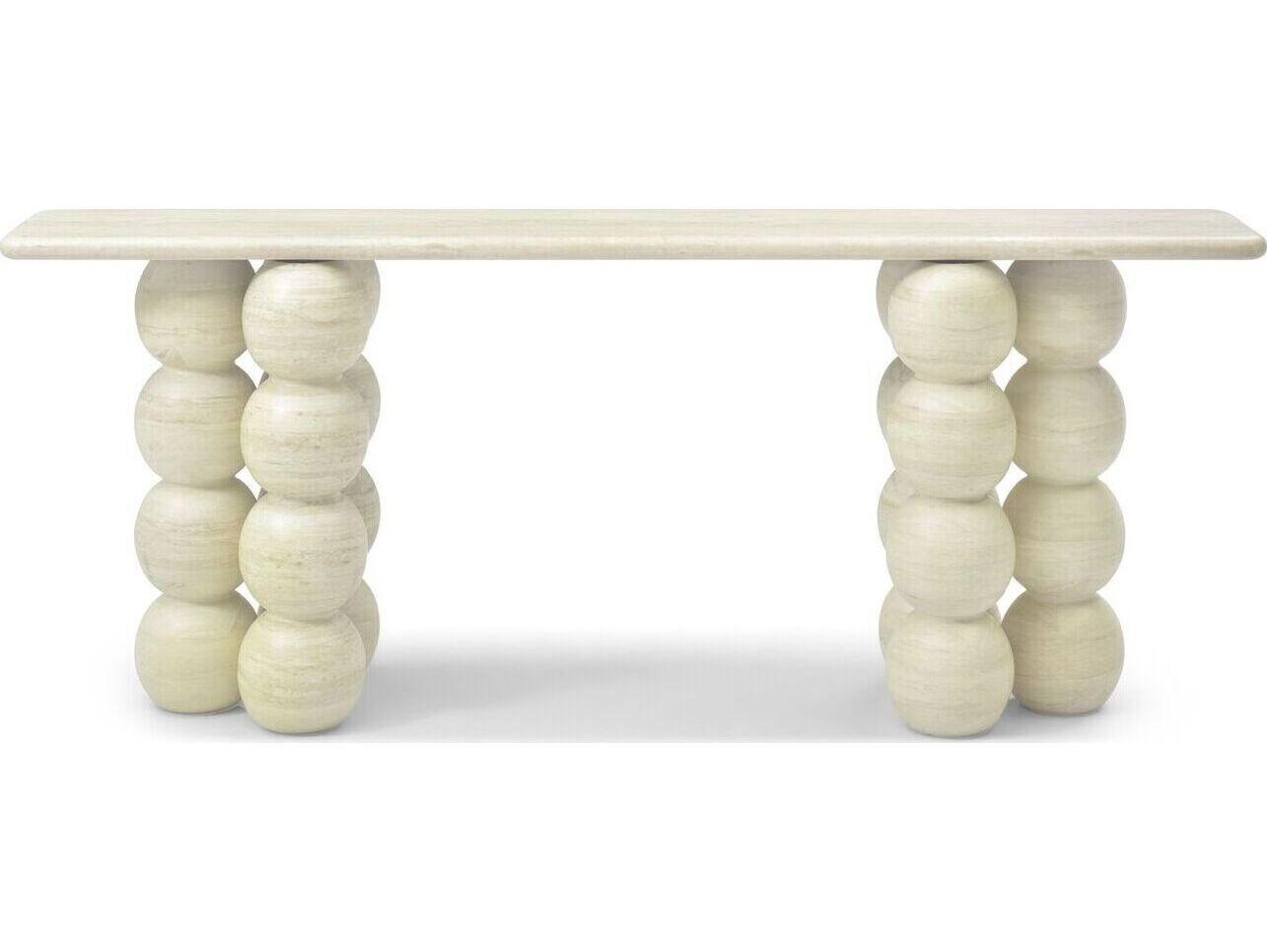 Whiteline Modern Living Marbella Rectangular Marble Console Table
