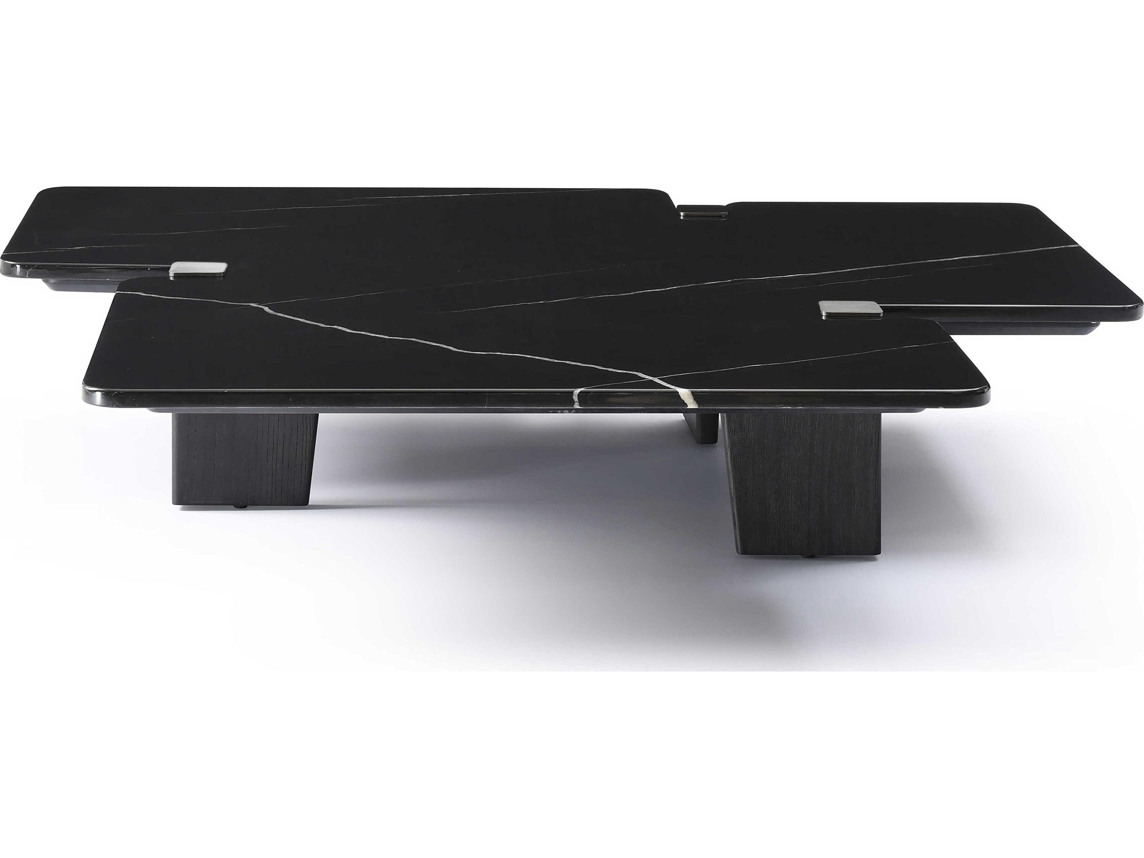 Whiteline Modern Living Amora Faux Marble Black Coffee Table