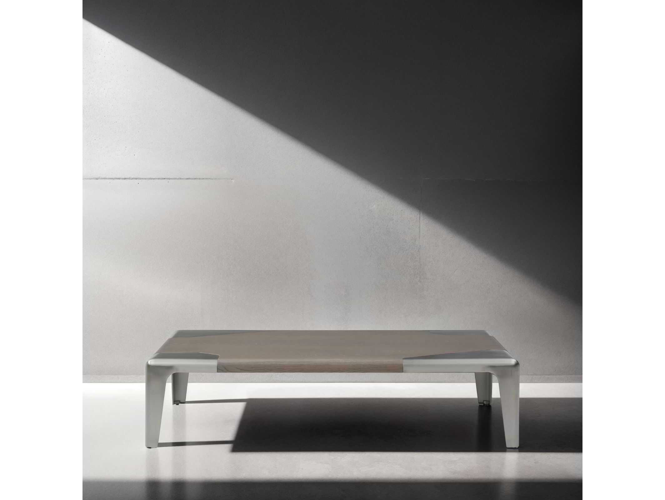 Whiteline Modern Living Elena Rectangular Wood Grey Coffee Table