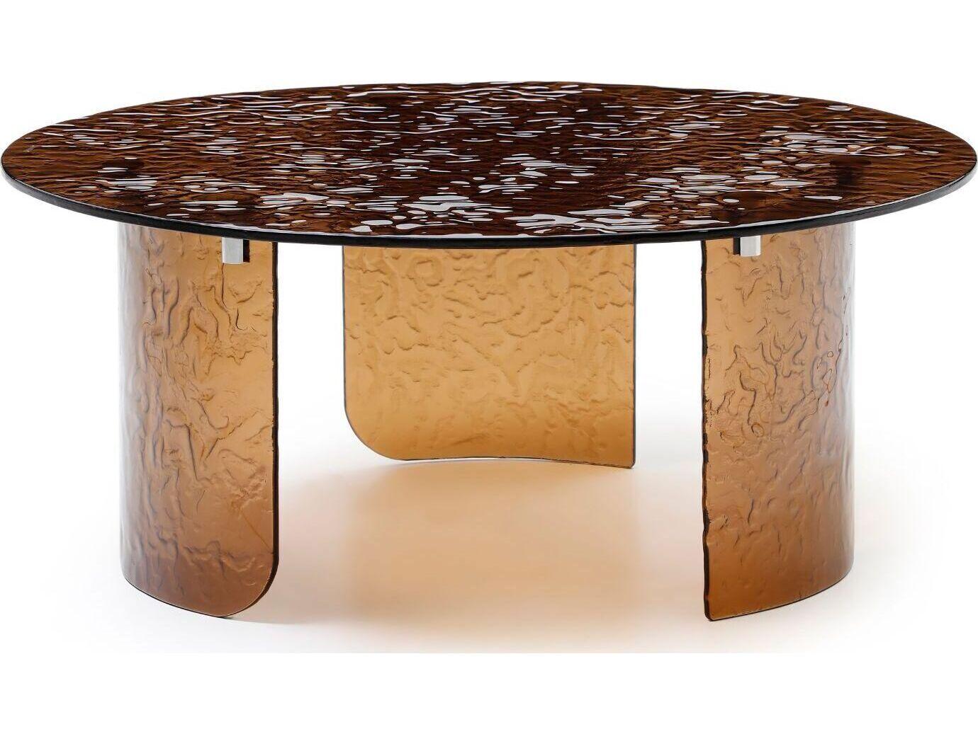 Whiteline Modern Living Rivelle Round Glass Coffee Table