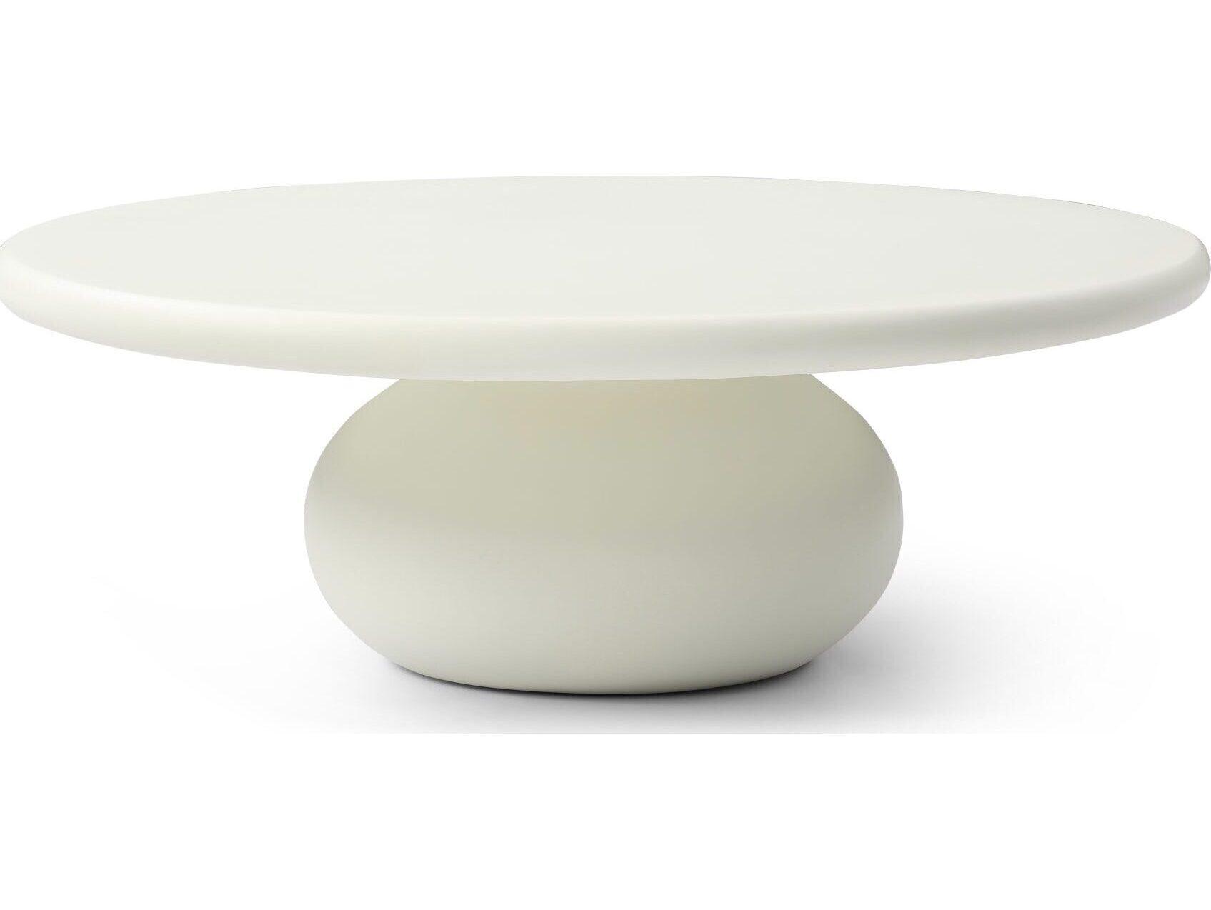 Whiteline Modern Living Luisa Round Glass Coffee Table