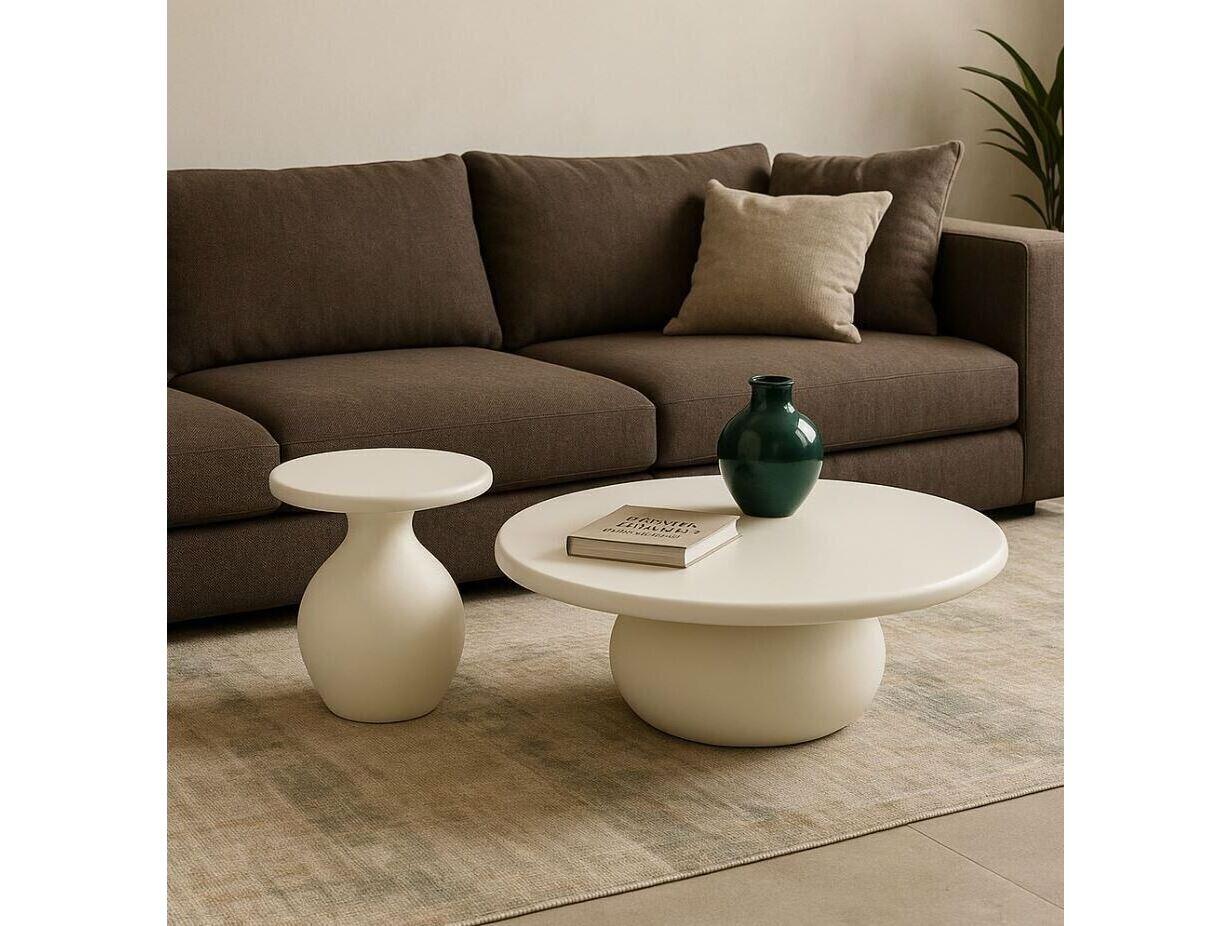 Whiteline Modern Living Luisa Round Glass Coffee Table