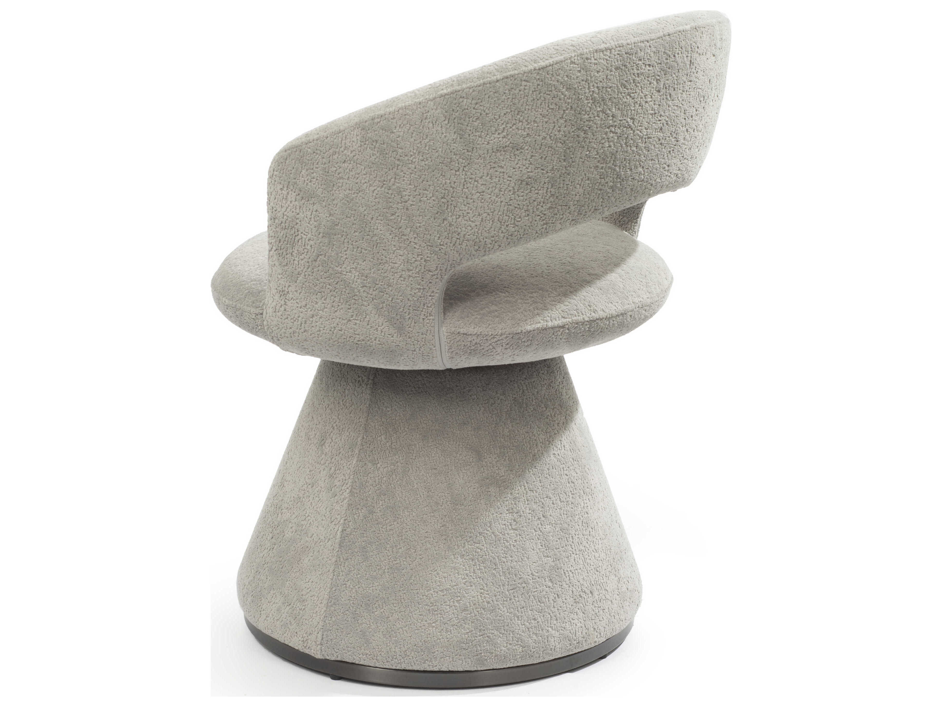 Whiteline Modern Living Portofino Gray Upholstered Arm Dining Chair