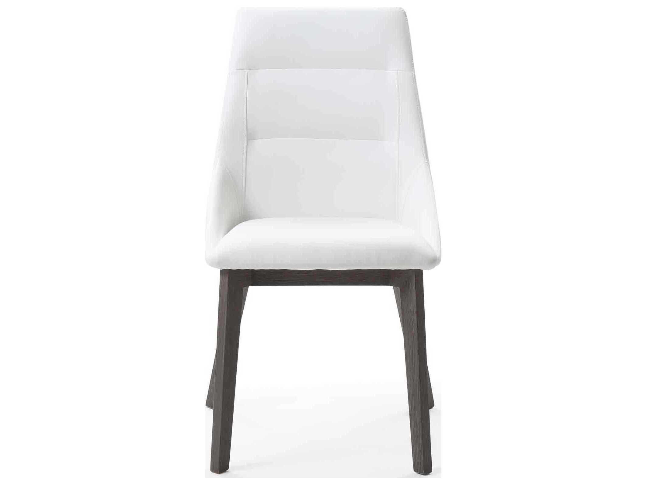 Whiteline Modern Living Siena White Faux Leather Armless Dining Chair Set of 2