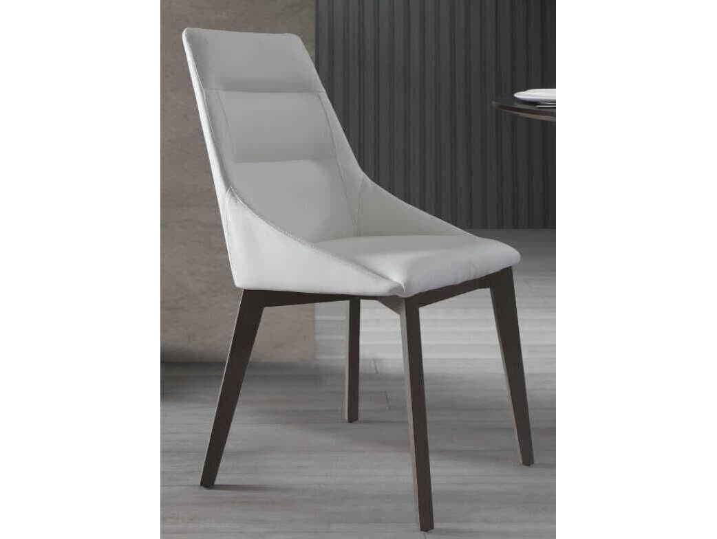 Whiteline Modern Living Siena White Faux Leather Armless Dining Chair Set of 2