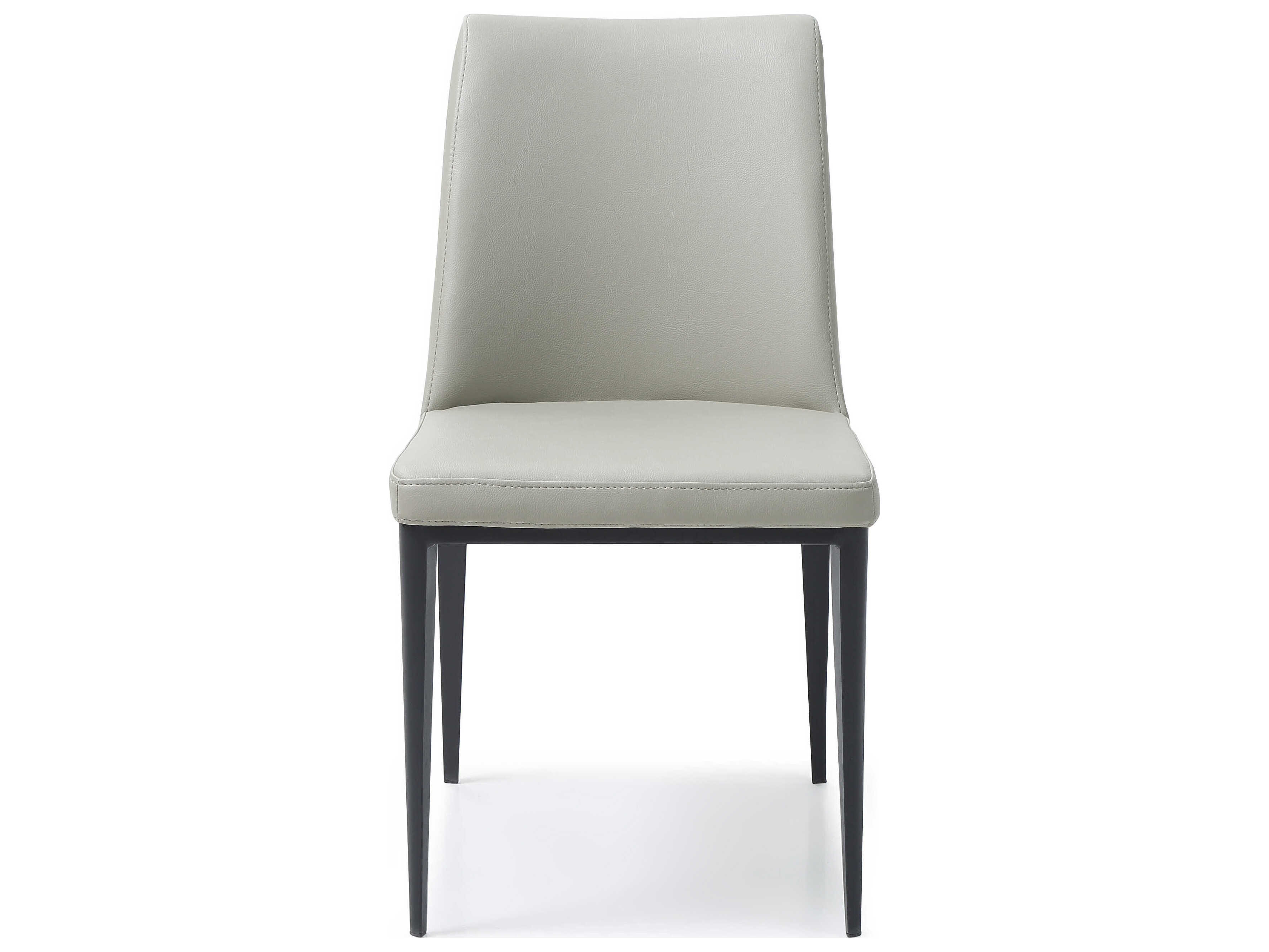 Whiteline Modern Living Carrie Gray Faux Leather Armless Dining Chair