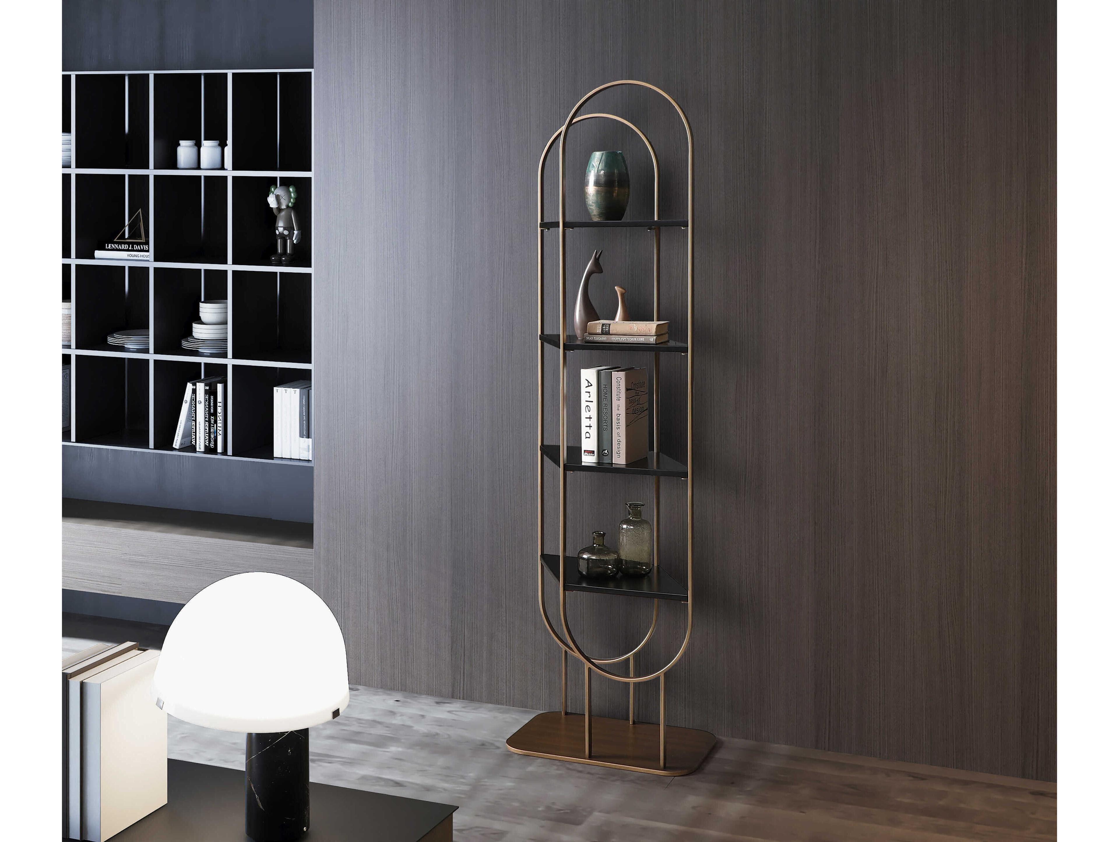 Whiteline Modern Living Koda Bronze Bookcase