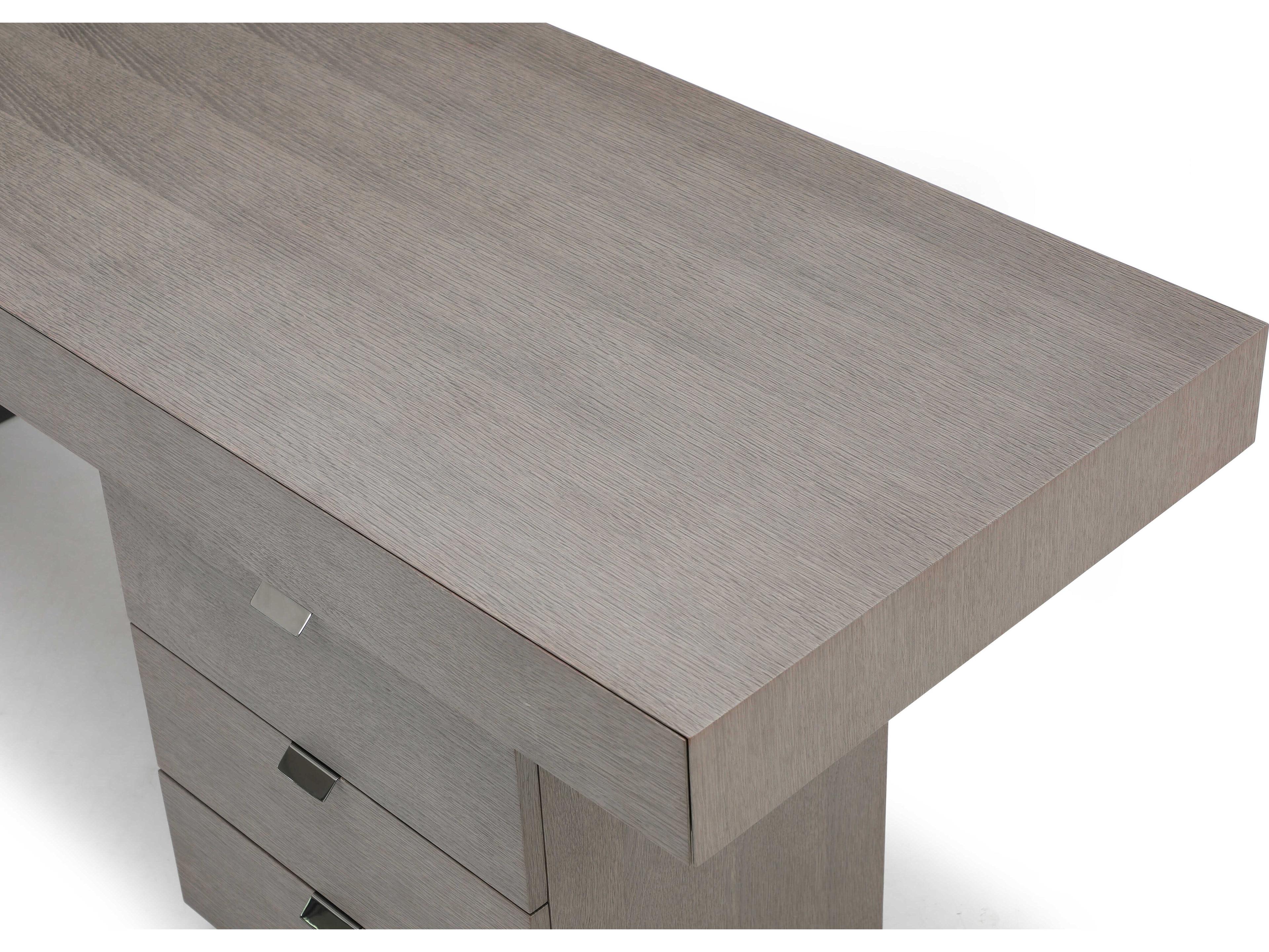 Whiteline Modern Living Alma Grey Oak Wood Writing Desk
