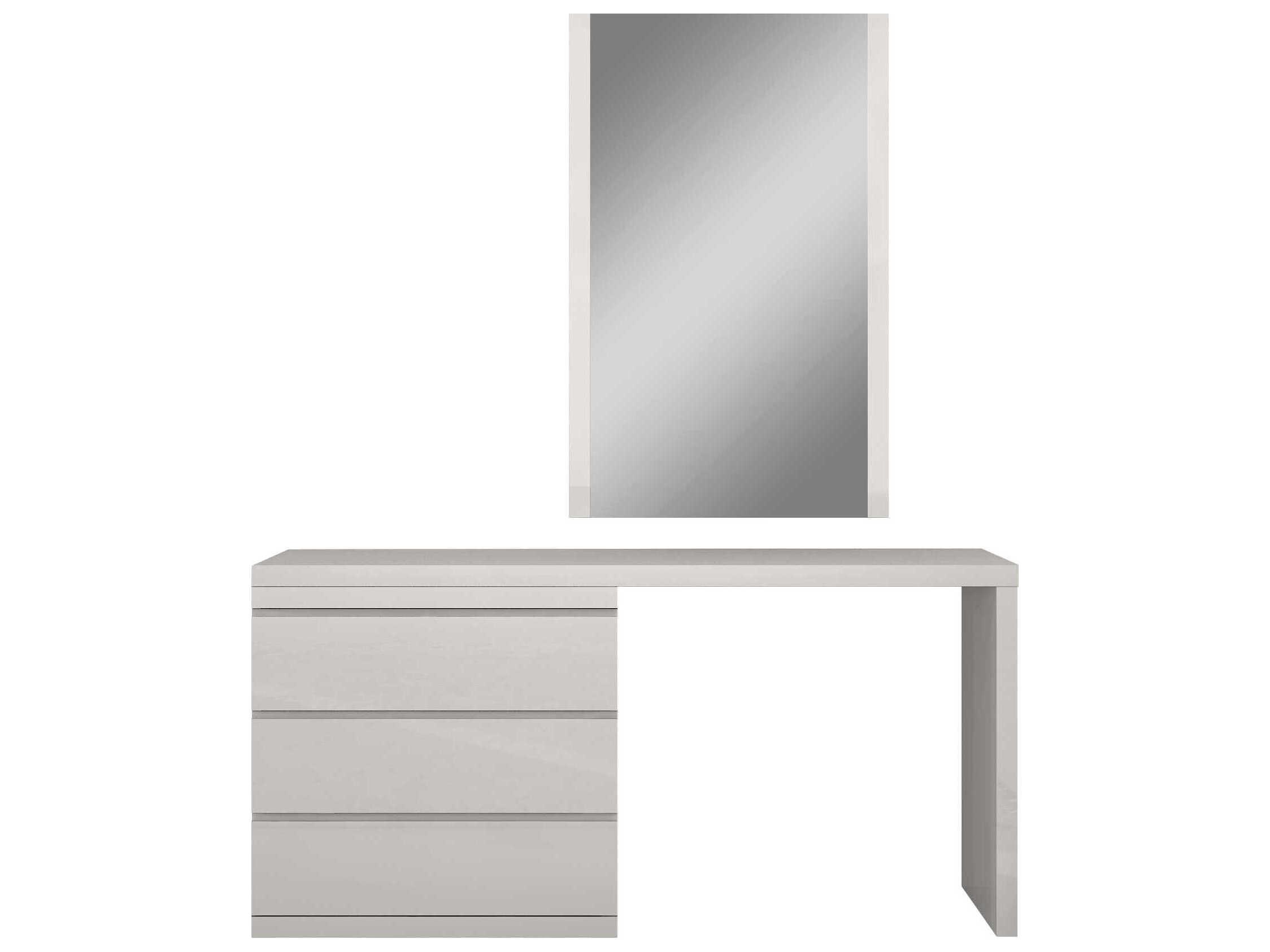 Whiteline Modern Living Anna 3-Drawers Gray Nightstand