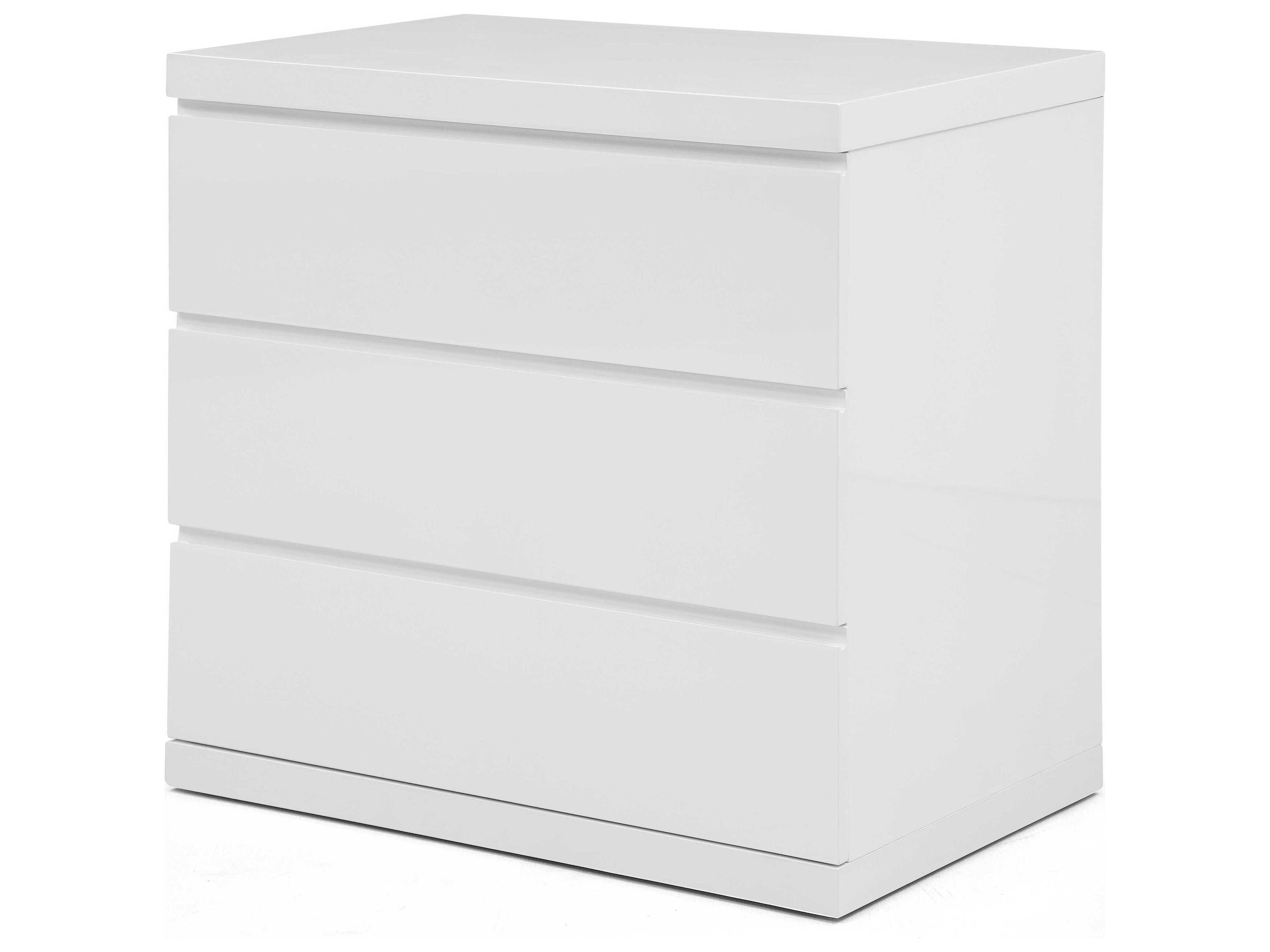 Whiteline Modern Living Anna 3-Drawers Nightstand