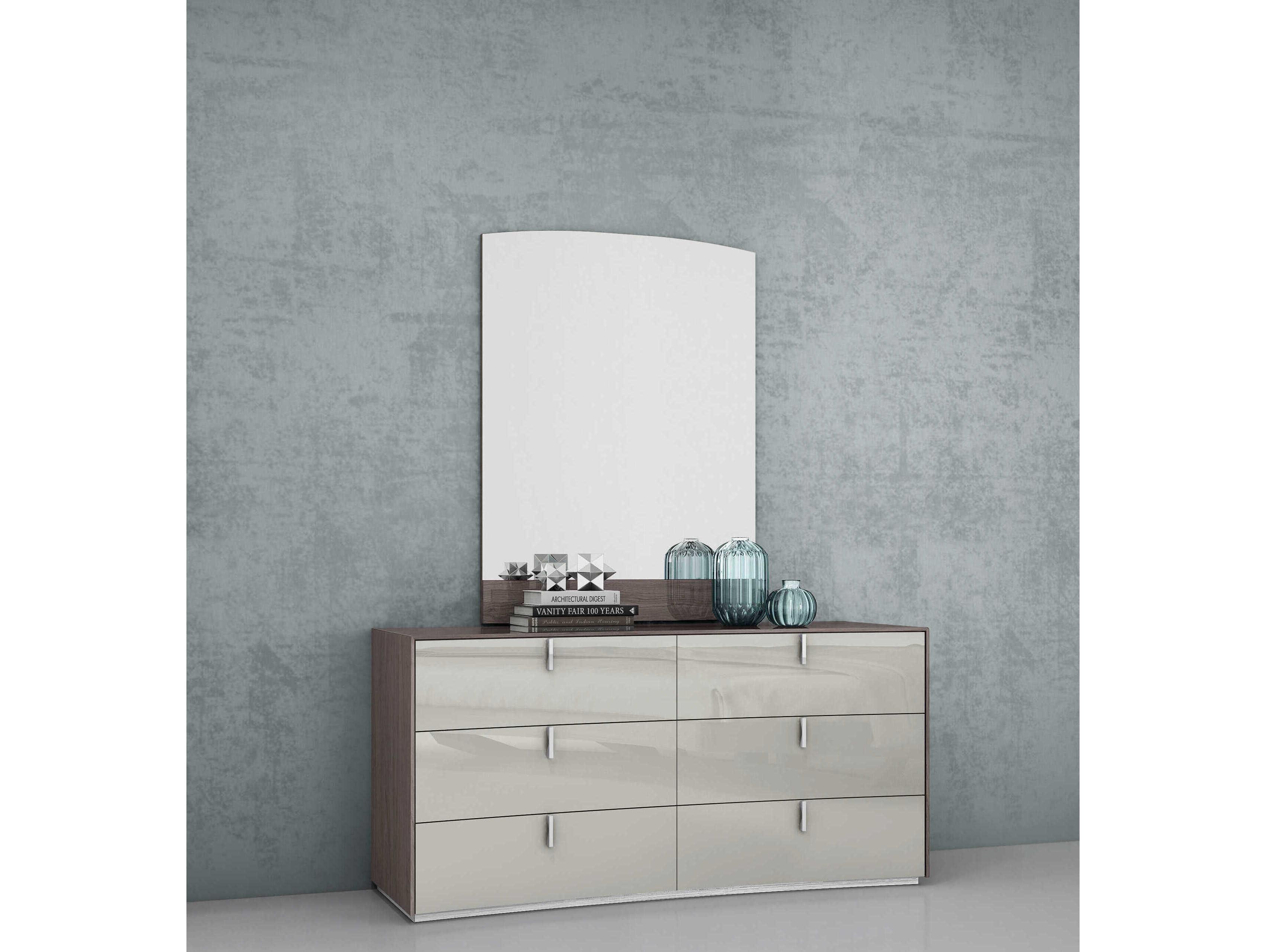 Whiteline Modern Living Berlin 6-Drawers Brown Double Dresser