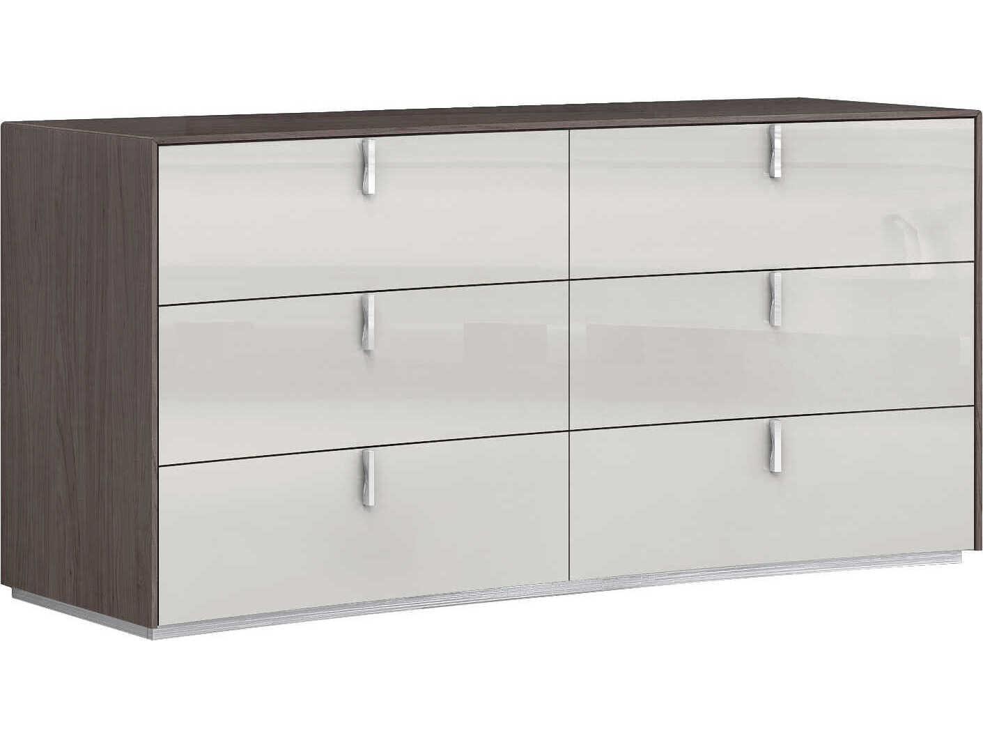 Whiteline Modern Living Berlin 6-Drawers Brown Double Dresser