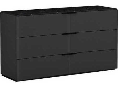 Whiteline Modern Living Massimo 6-Drawers Black Double Dresser