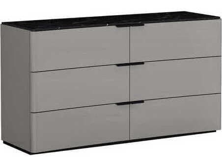 Whiteline Modern Living Massimo 6-Drawers Gray Double Dresser