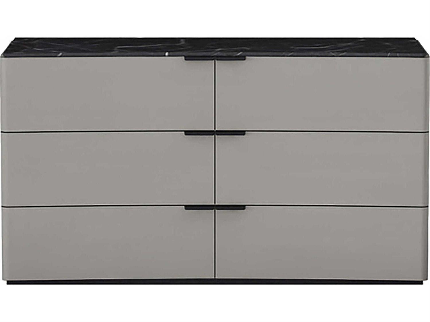Whiteline Modern Living Massimo 6-Drawers Gray Double Dresser
