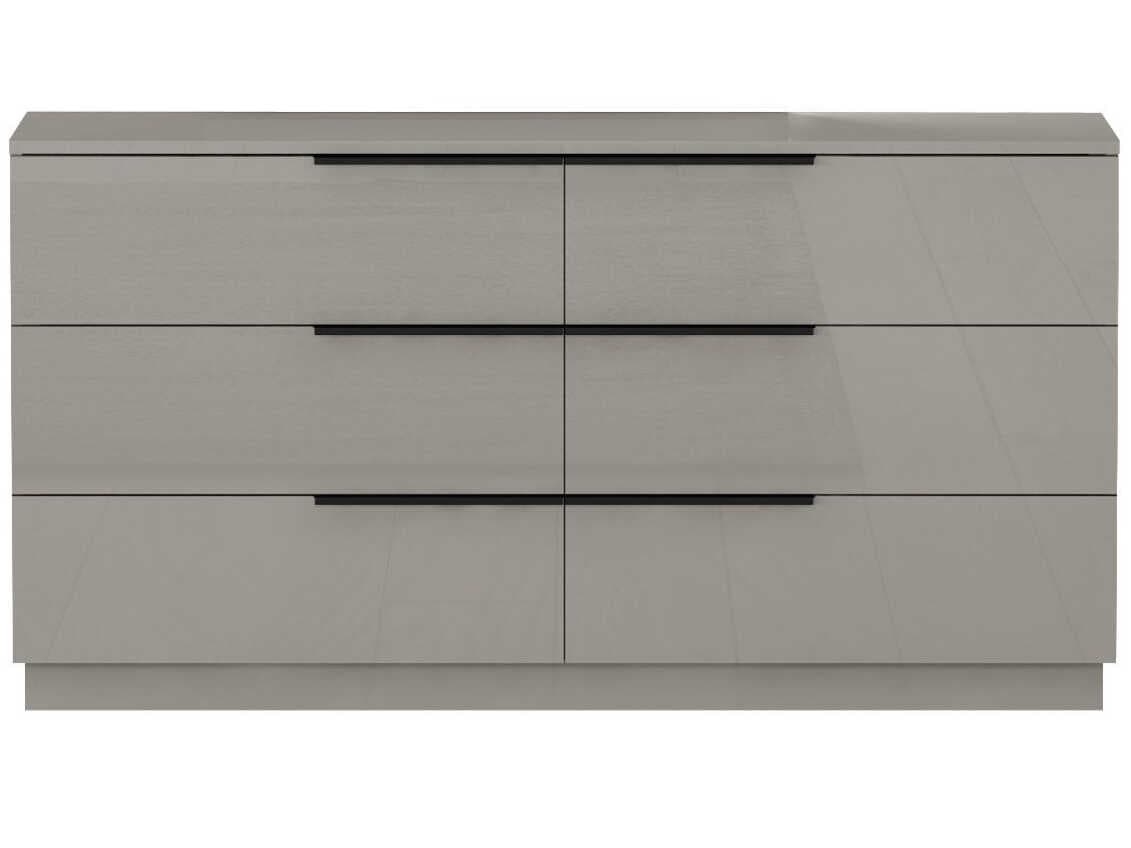 Whiteline Modern Living Damien 6-Drawers Gray Double Dresser