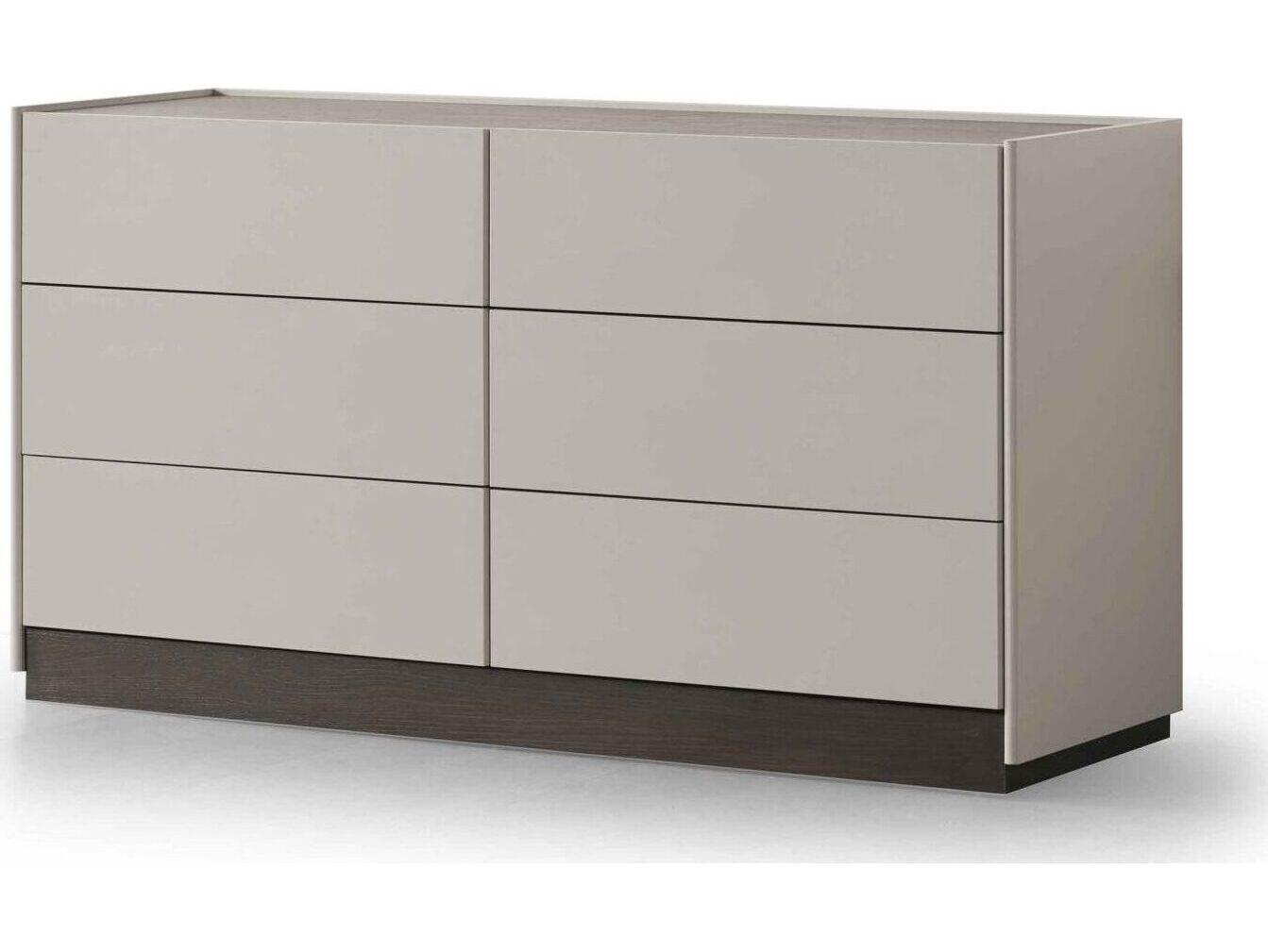 Whiteline Modern Living Raphael 6-Drawers Gray Double Dresser