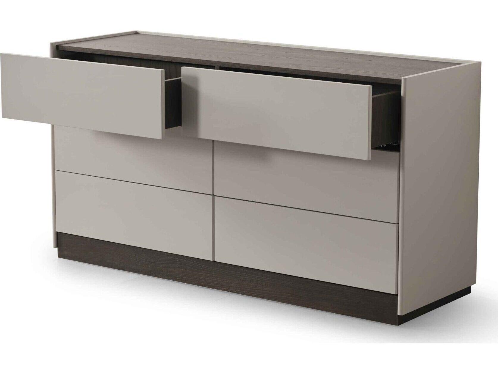 Whiteline Modern Living Raphael 6-Drawers Gray Double Dresser