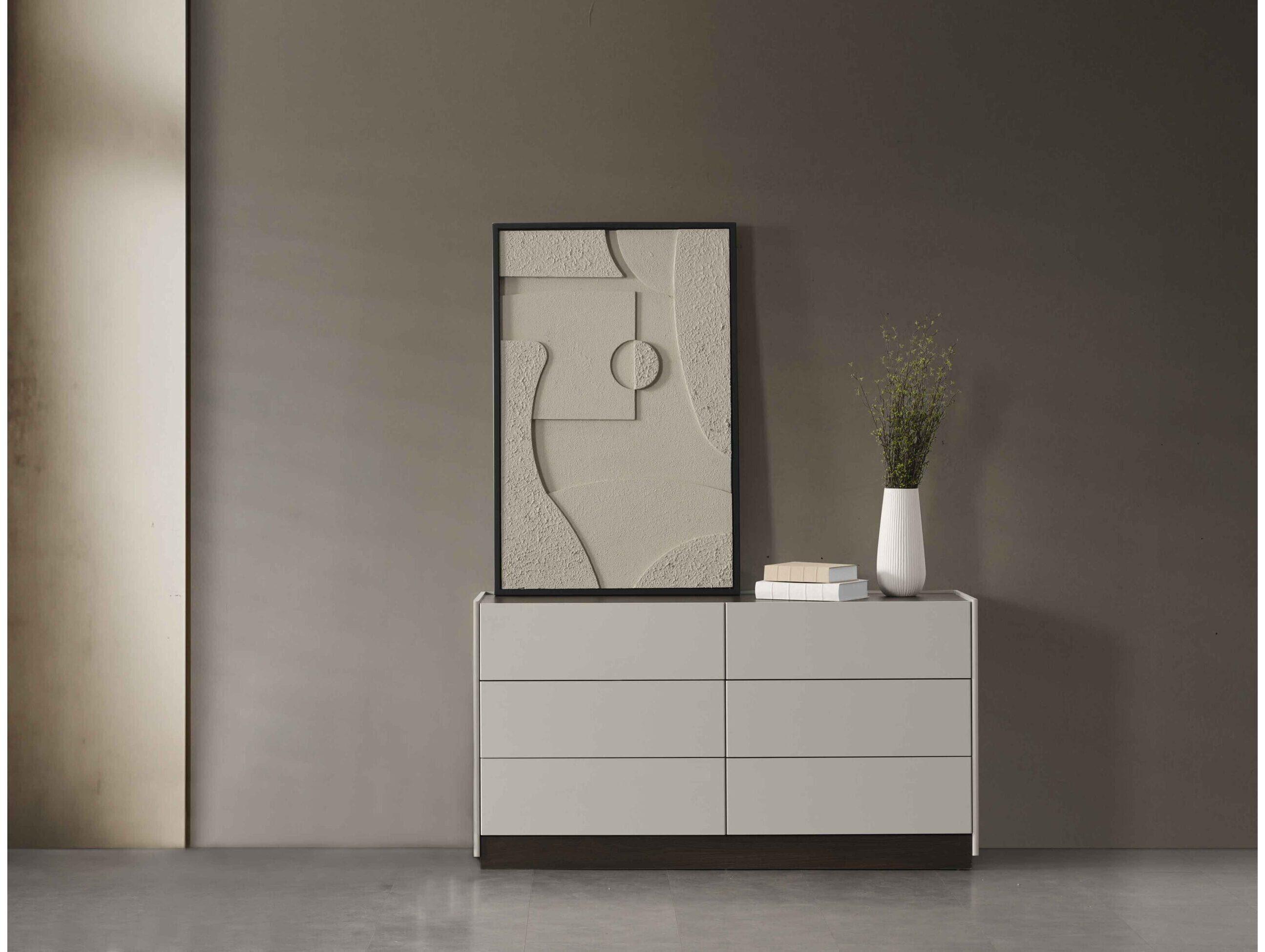 Whiteline Modern Living Raphael 6-Drawers Gray Double Dresser