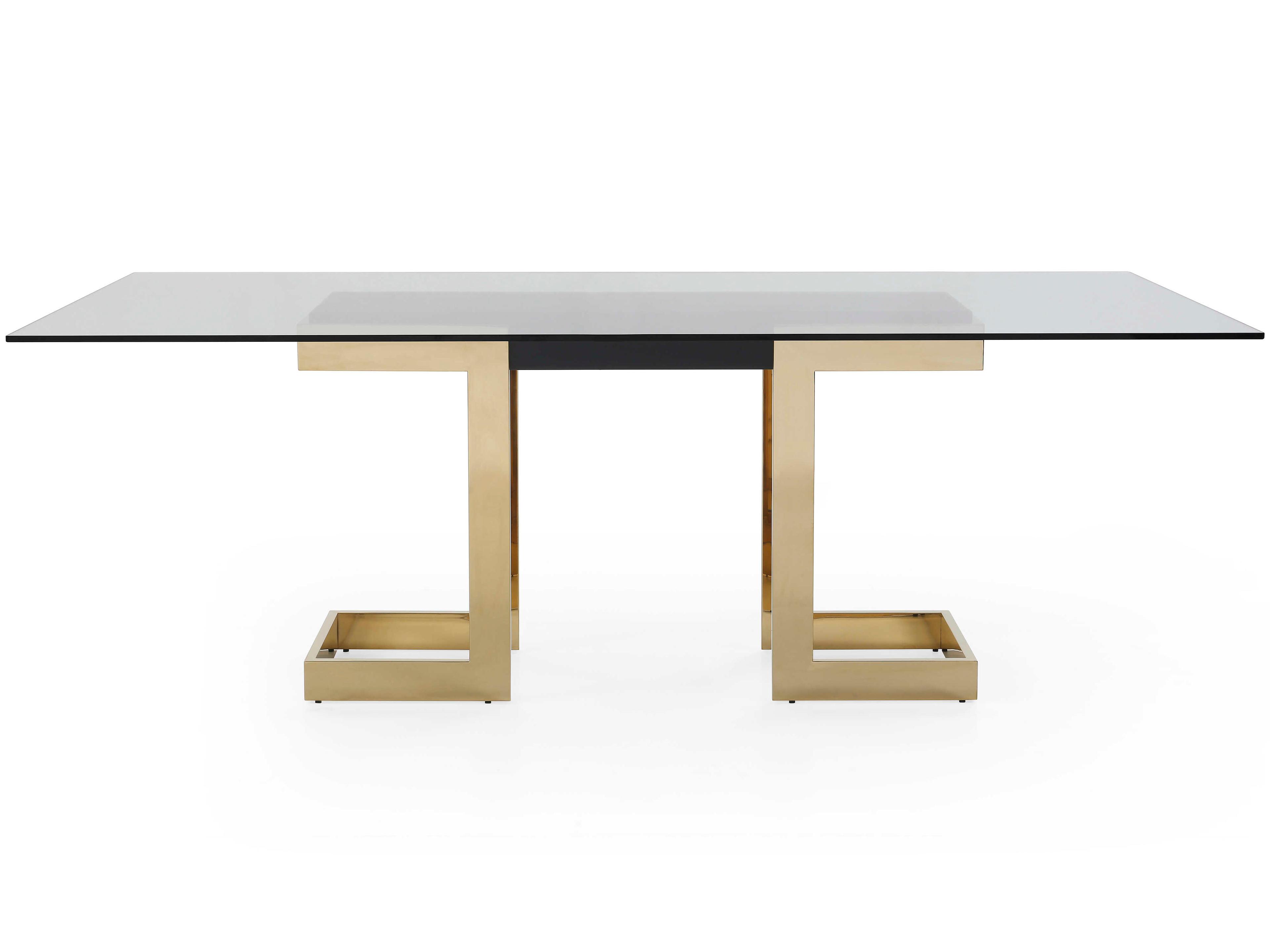 Whiteline Modern Living Sumo Rectangular Glass Black Dining Table