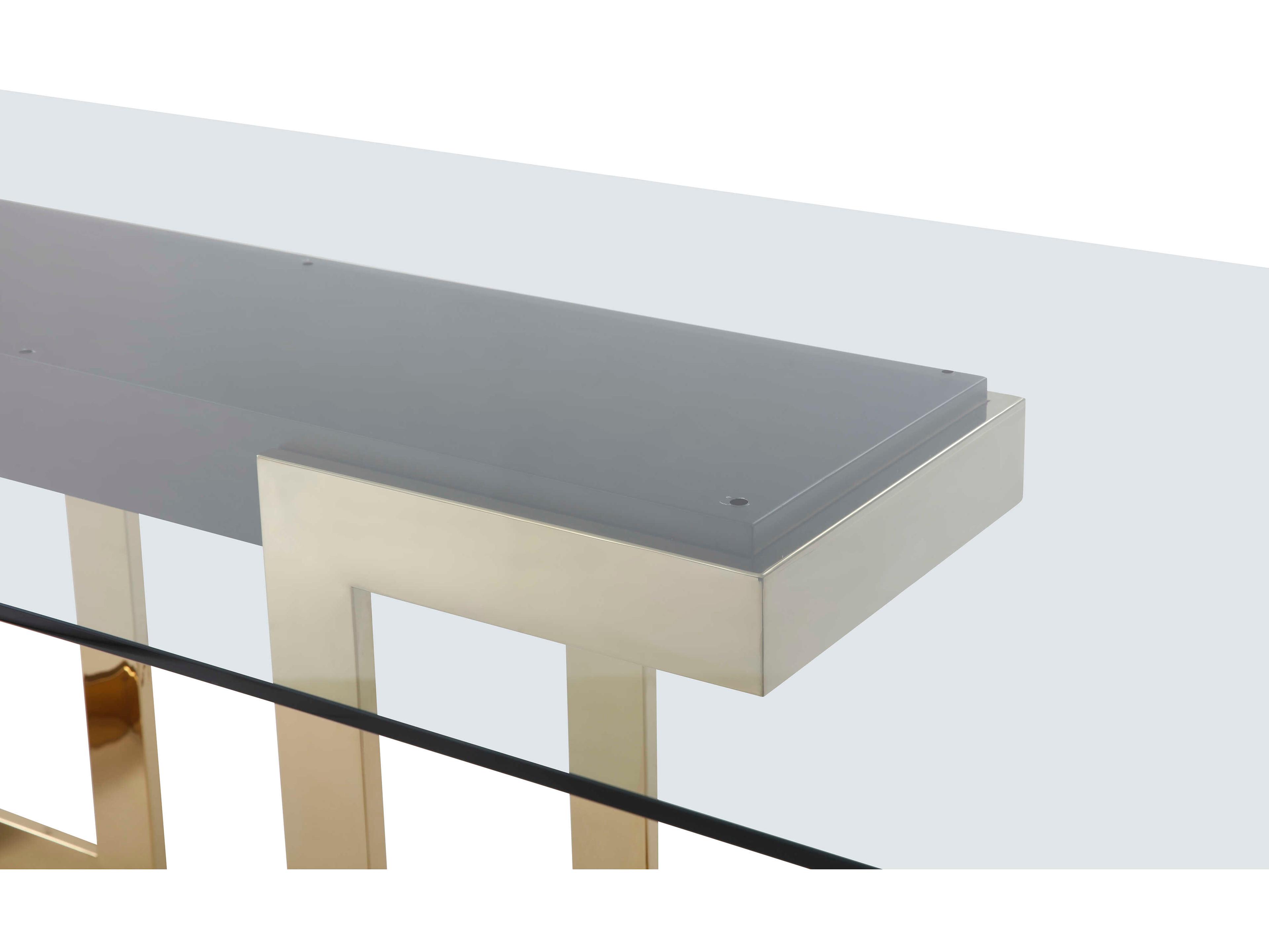 Whiteline Modern Living Sumo Rectangular Glass Black Dining Table