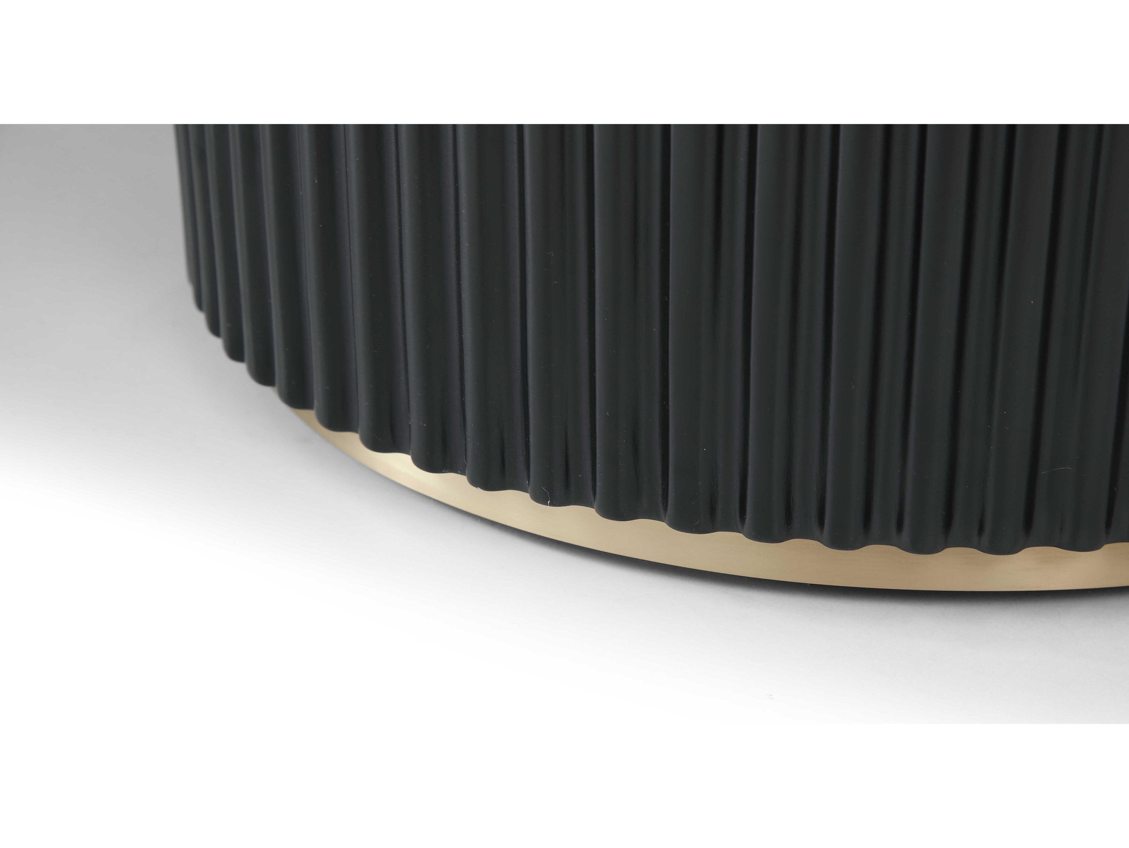 Whiteline Modern Living Heidi Rectangular Wood Black Dining Table